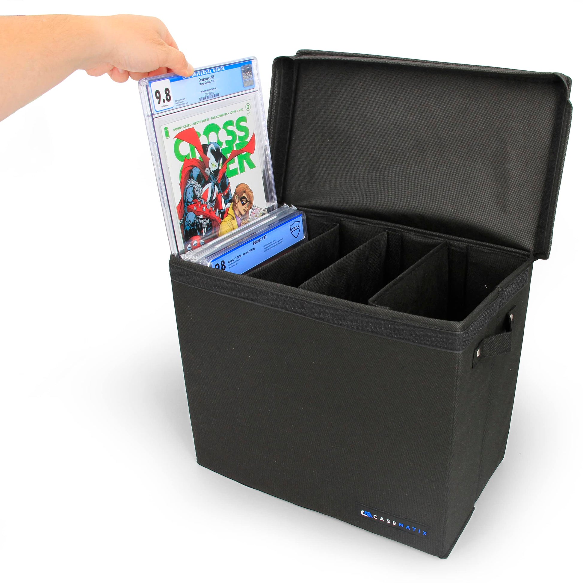 CASEMATIX Graded Comic Book Storage Case Fits up to 28 CGC Graded Comics, Lightweight Comic Book