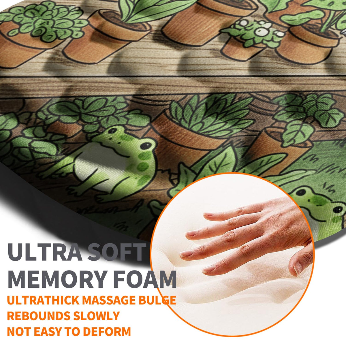 Armanza Ergonomic Joint Wrist Support Mouse Pad with Memory Foam Cushion Massage Bump, Carpal