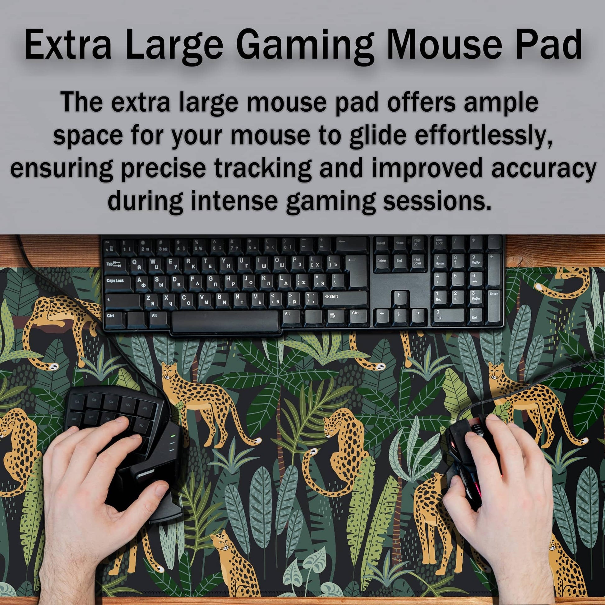 Samgula Extra Large Mouse Pad Yellow Green Office Desk Mats Gaming Mousepad Ga Mouse Pad Non-Slip