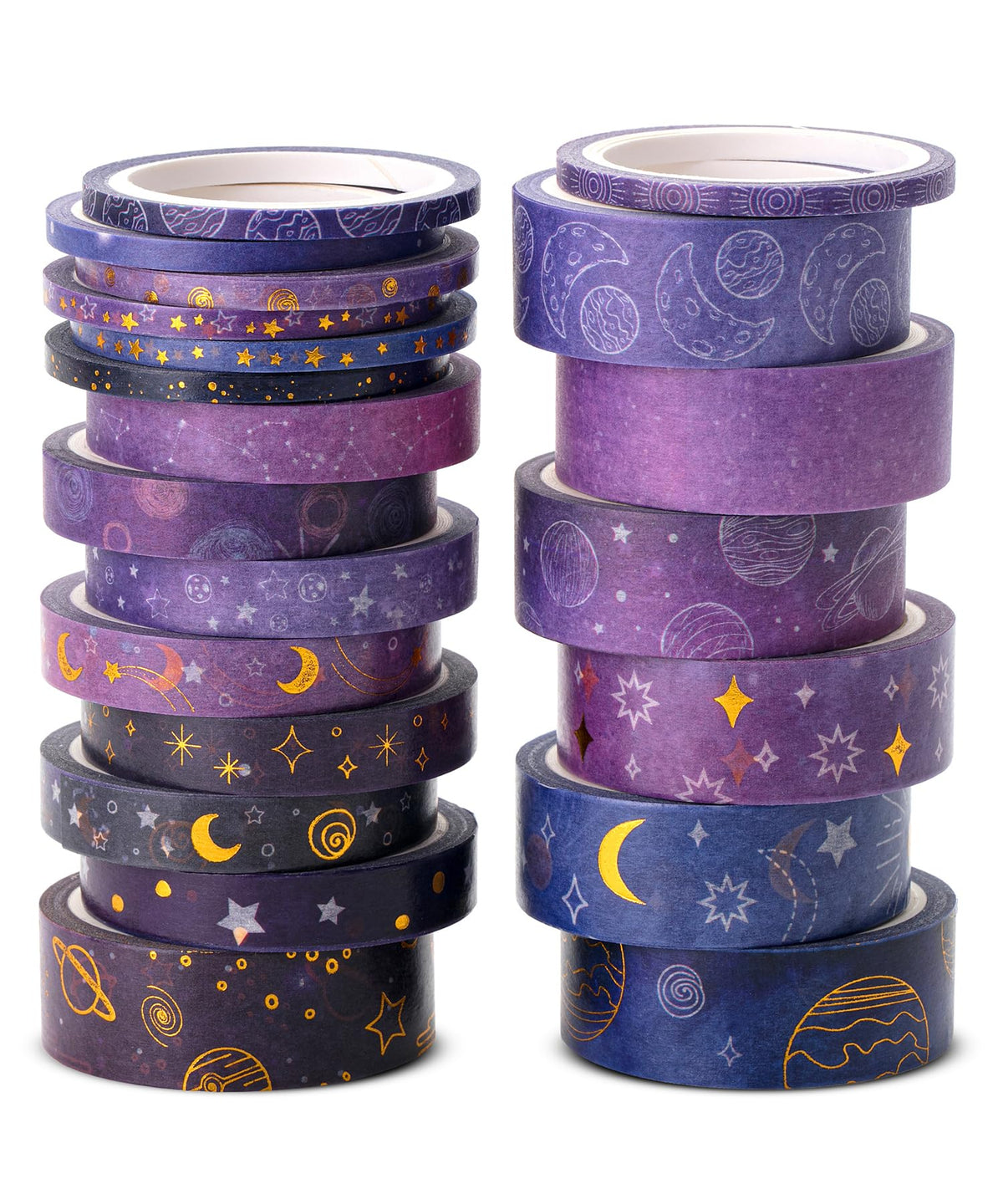 Mr. Pen- Washi Tape Set, 21 Rolls, Assorted Sizes, 5.5 Yards/Roll