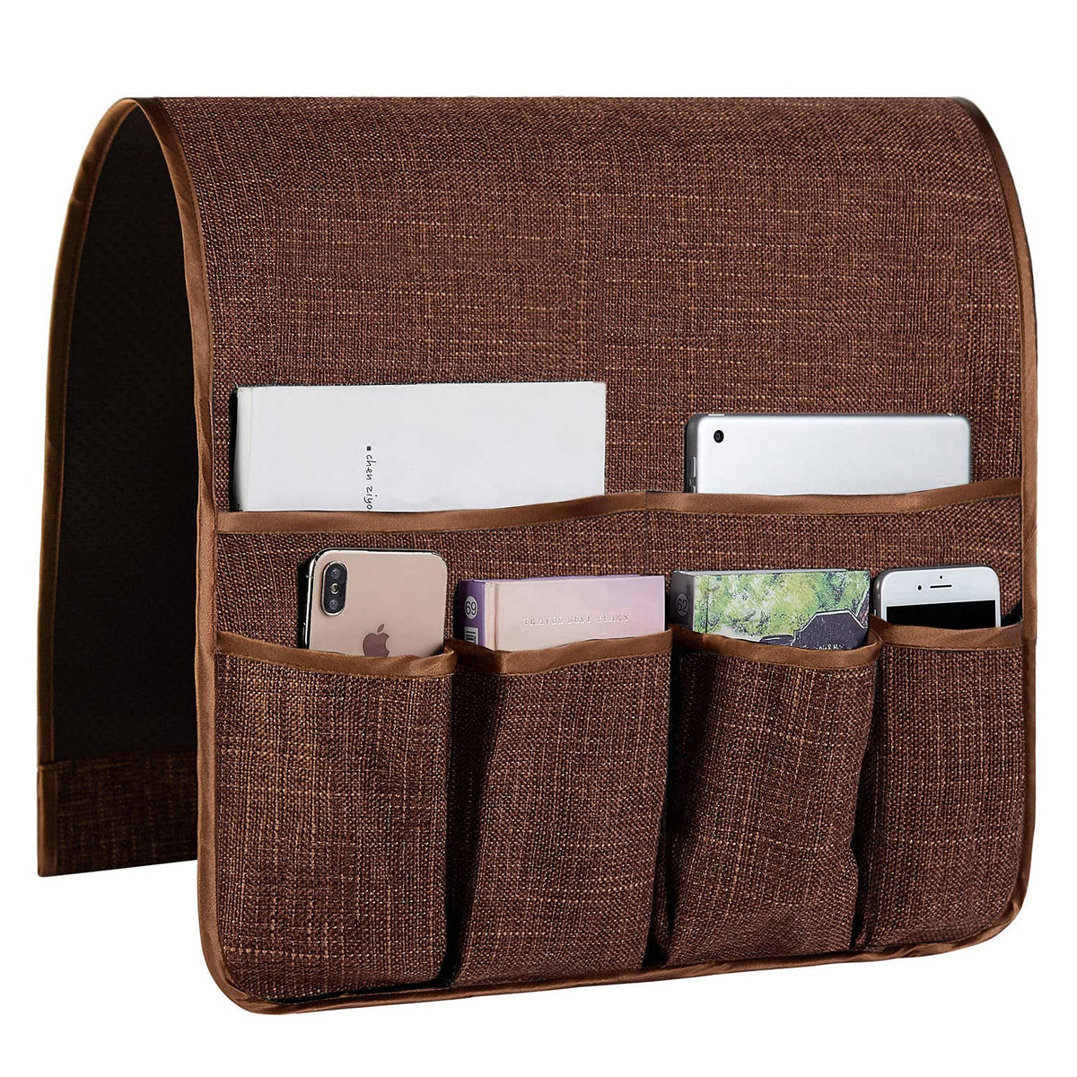 FLYILY Sofa Armrest Organizer Non-Slip Arm Chair Hanging Caddy Remote Control Holder for