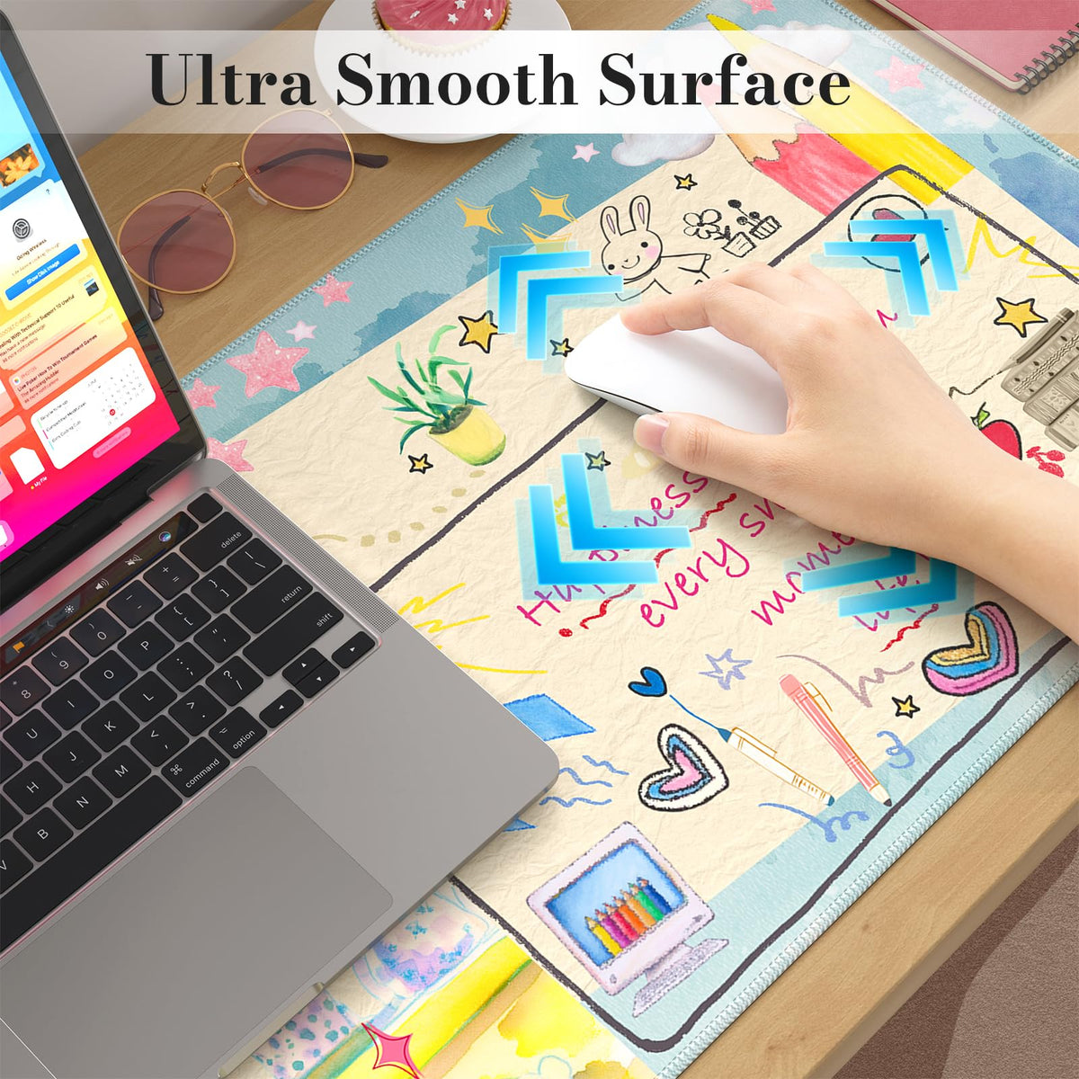 iCasso Desk Pad Mat,Extra Large Anti-Slip Mouse Pad