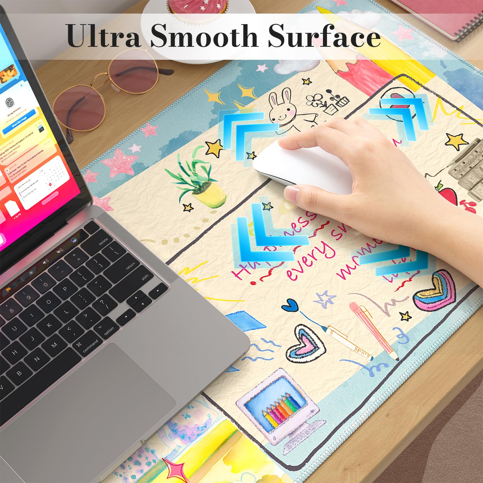 iCasso Desk Pad Mat,Extra Large Anti-Slip Mouse Pad