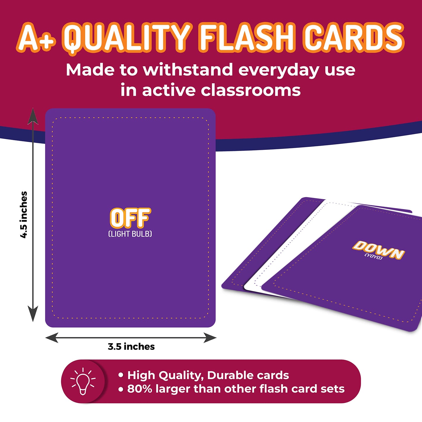 CreateFun Opposites Flash Cards, 50 Realistic Matching Photo Cards,25 Pairs