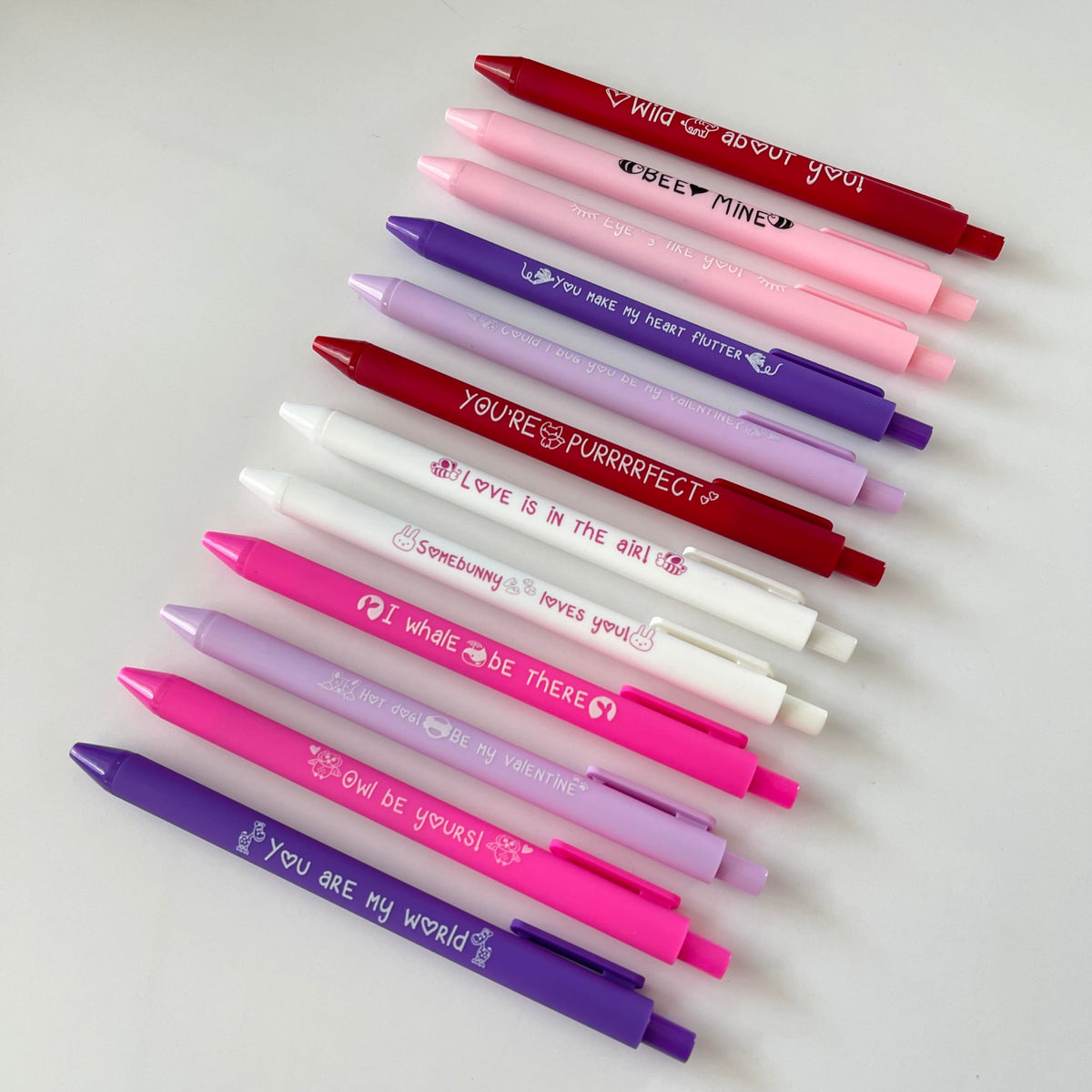 Jxueych 12 Pack Valentine's Day Novelty Ballpoint Pens - Hilarious & Heartfelt Messages for Loved