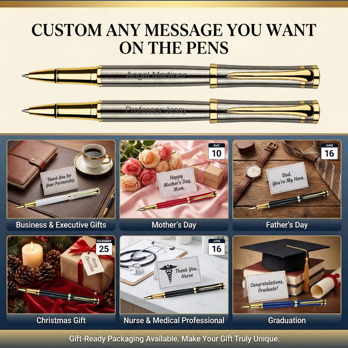 Yastar Personalized Gift Pen Gift Writing for Family Colleague Elder Friend
