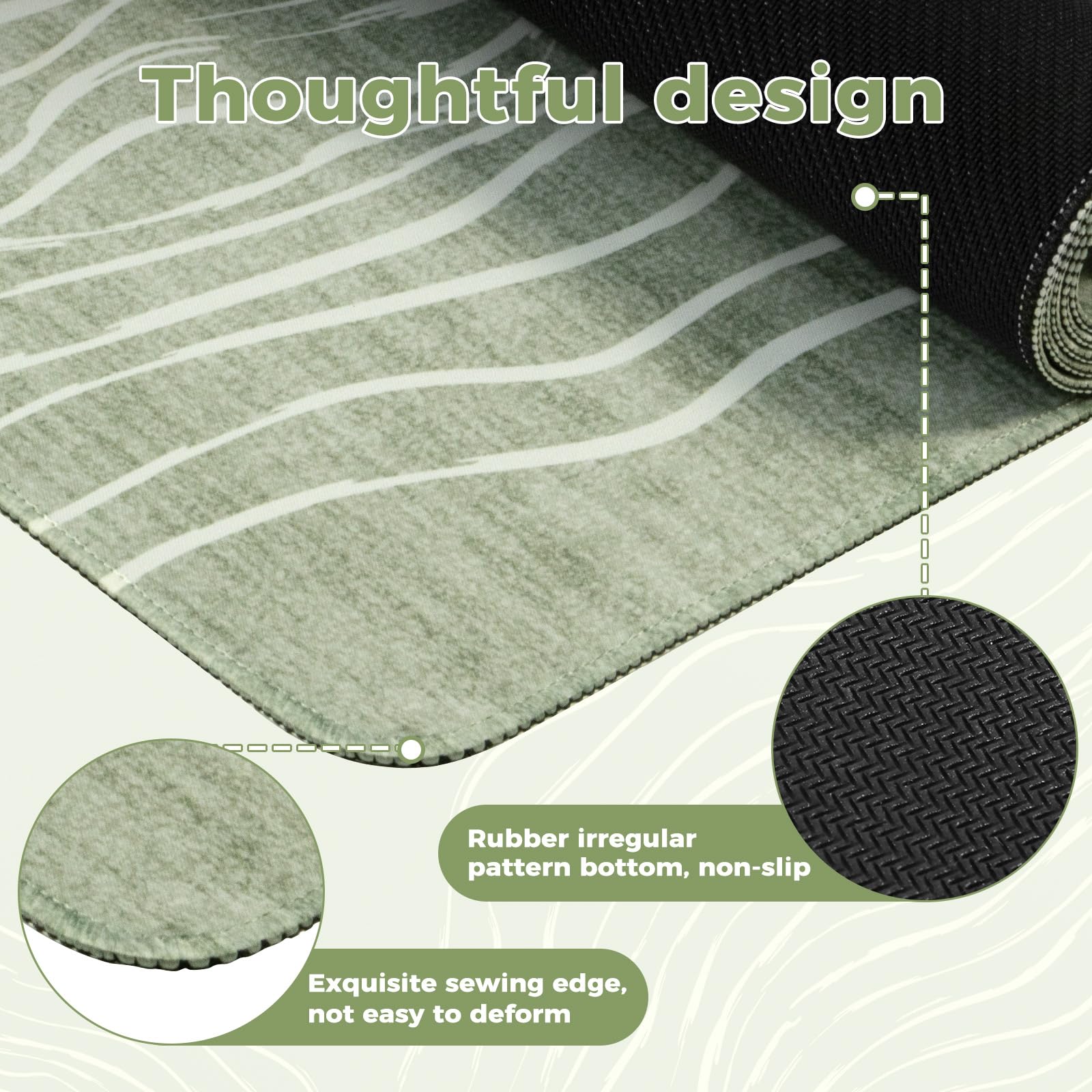 iCasso Desk Cover Mat Green, Extra Large Mouse Pad for Laptop