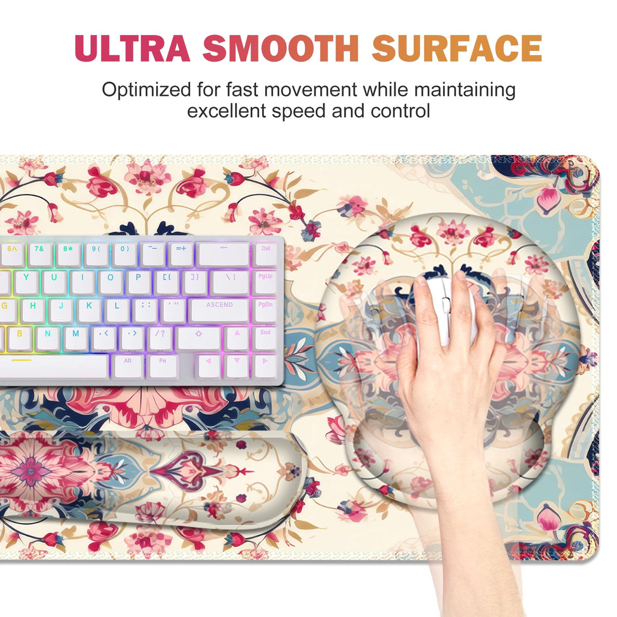 Gaming Mouse Pad, Large Desk Mat Cute Desk Pad Protector, 4in1 XXL Mousepad