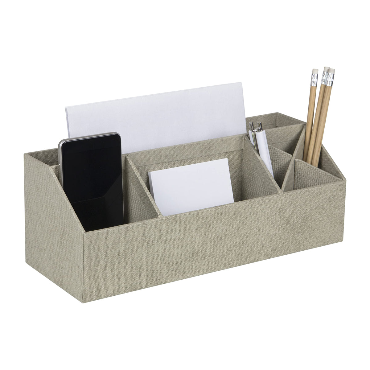 Bigso Box of Sweden Desk Storage Organiser with 4 Compartments - Stationery Storage for Notes