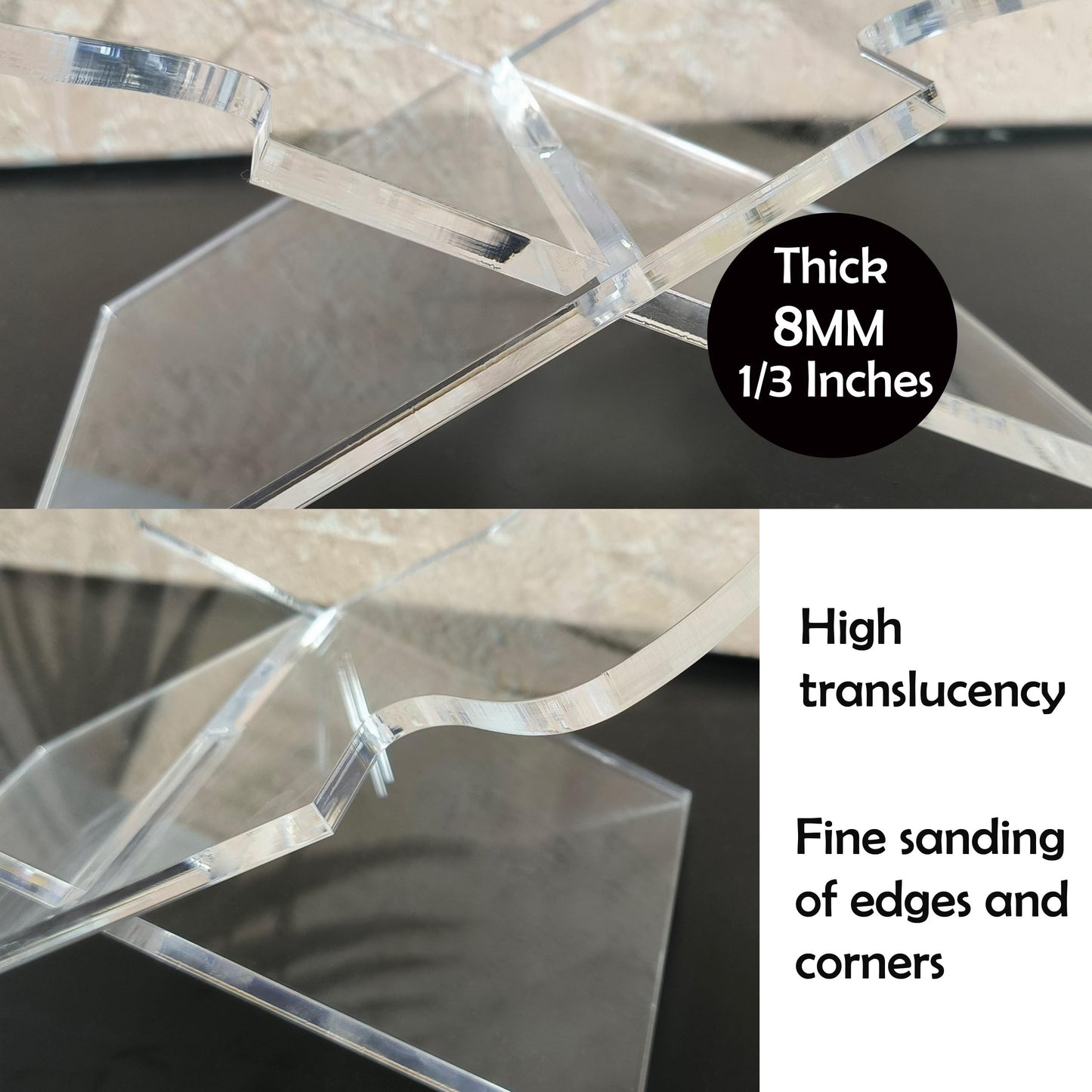 Large Butterfly Clear Acrylic Book Stand - Perfect for Displaying Open Book on Your Coffee Table