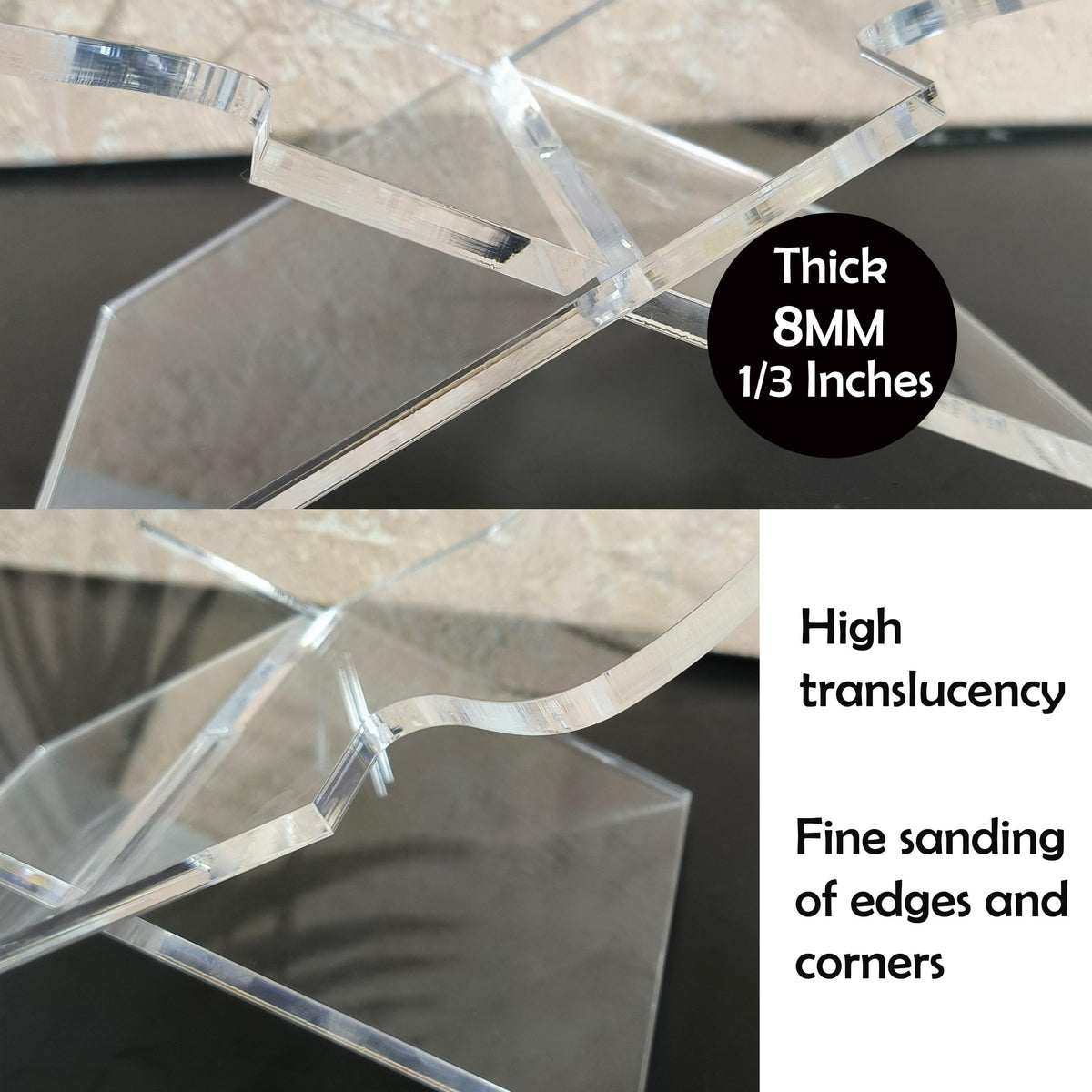 Large Butterfly Clear Acrylic Book Stand - Perfect for Displaying Open Book on Your Coffee Table