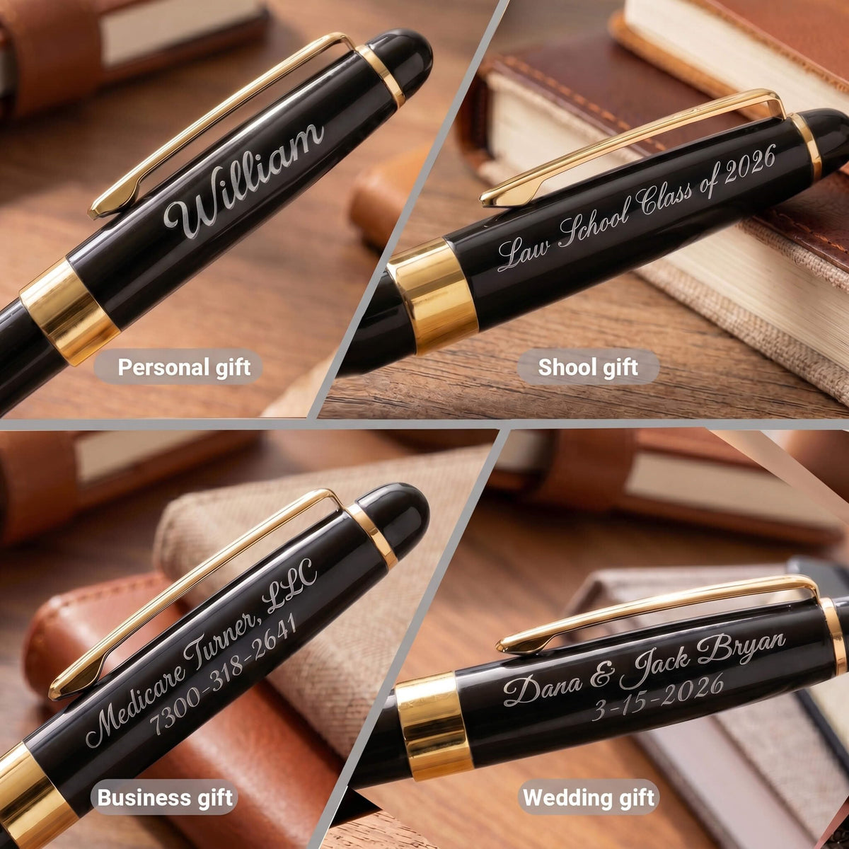 Ancolo Personalized Pens Office Gift Pens, for Colleague Friends Business