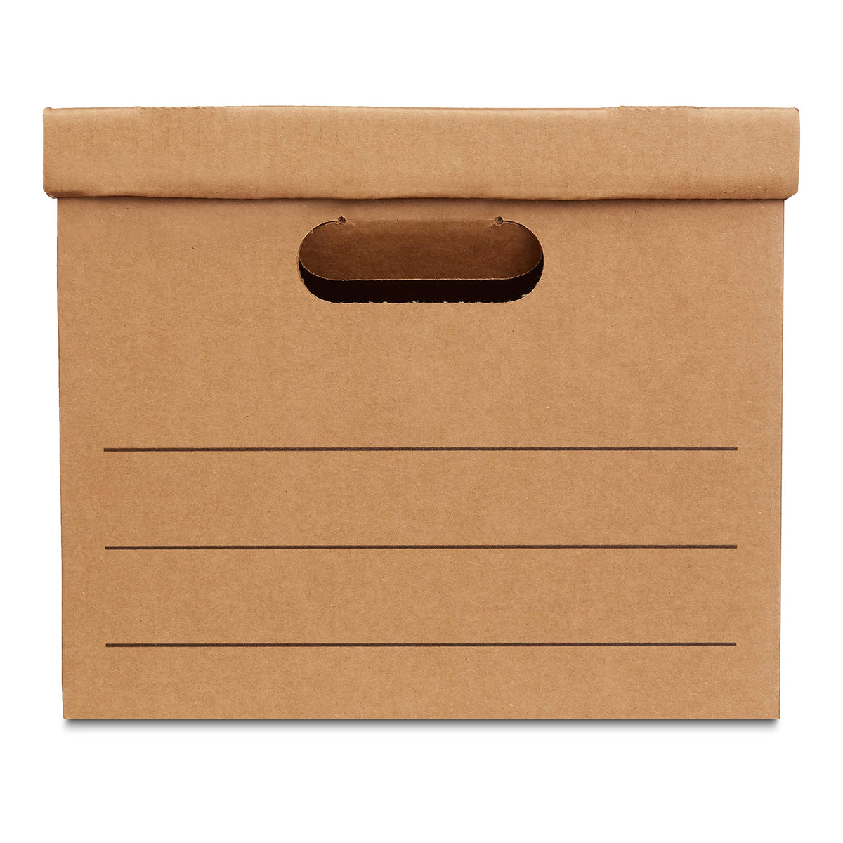 Amazon Basics Moving and Storage Boxes with Handles and Lift-Off Lids, File Storage, Collapsible