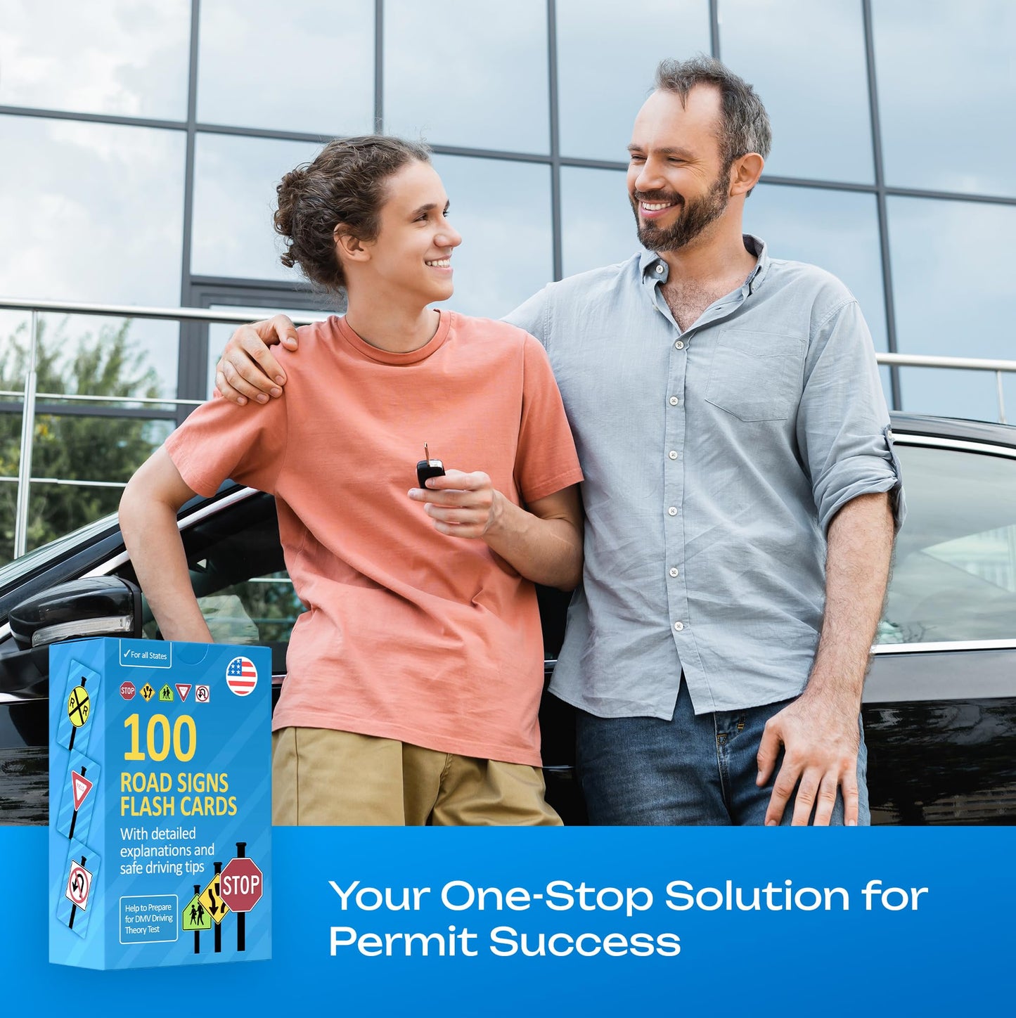 Road Signs Flash Cards with Detailed Explanations and Safe Driving Tips - Stocking Stuffers for
