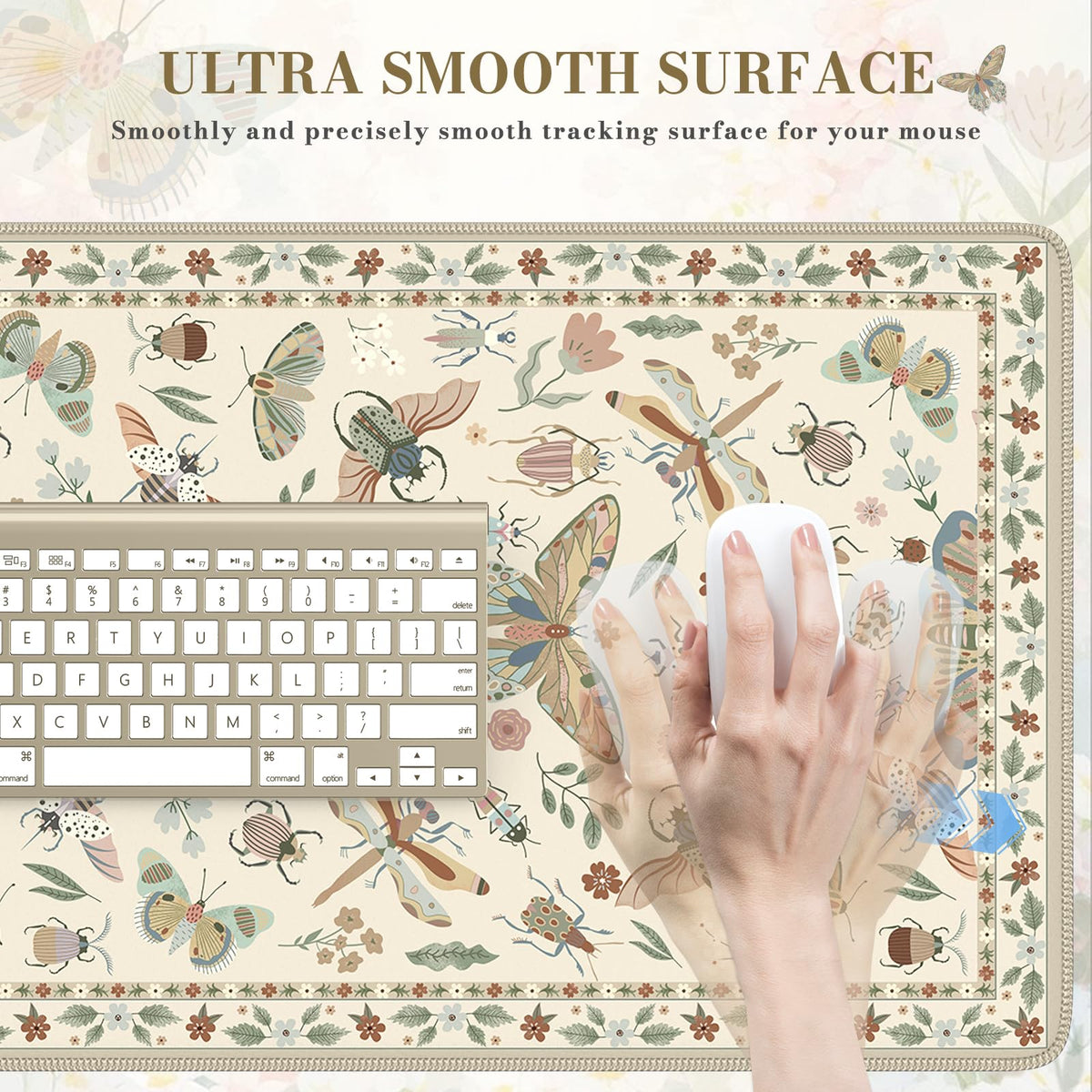 iCasso Beige Large Mouse Pad, Desk Matt for Desktop