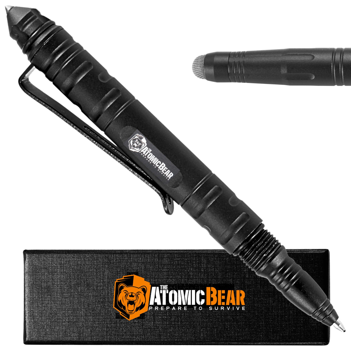 The Atomic Bear Defender Pen with Stylus - Tactical Pen for Self Defense – Emergency Window Breaker