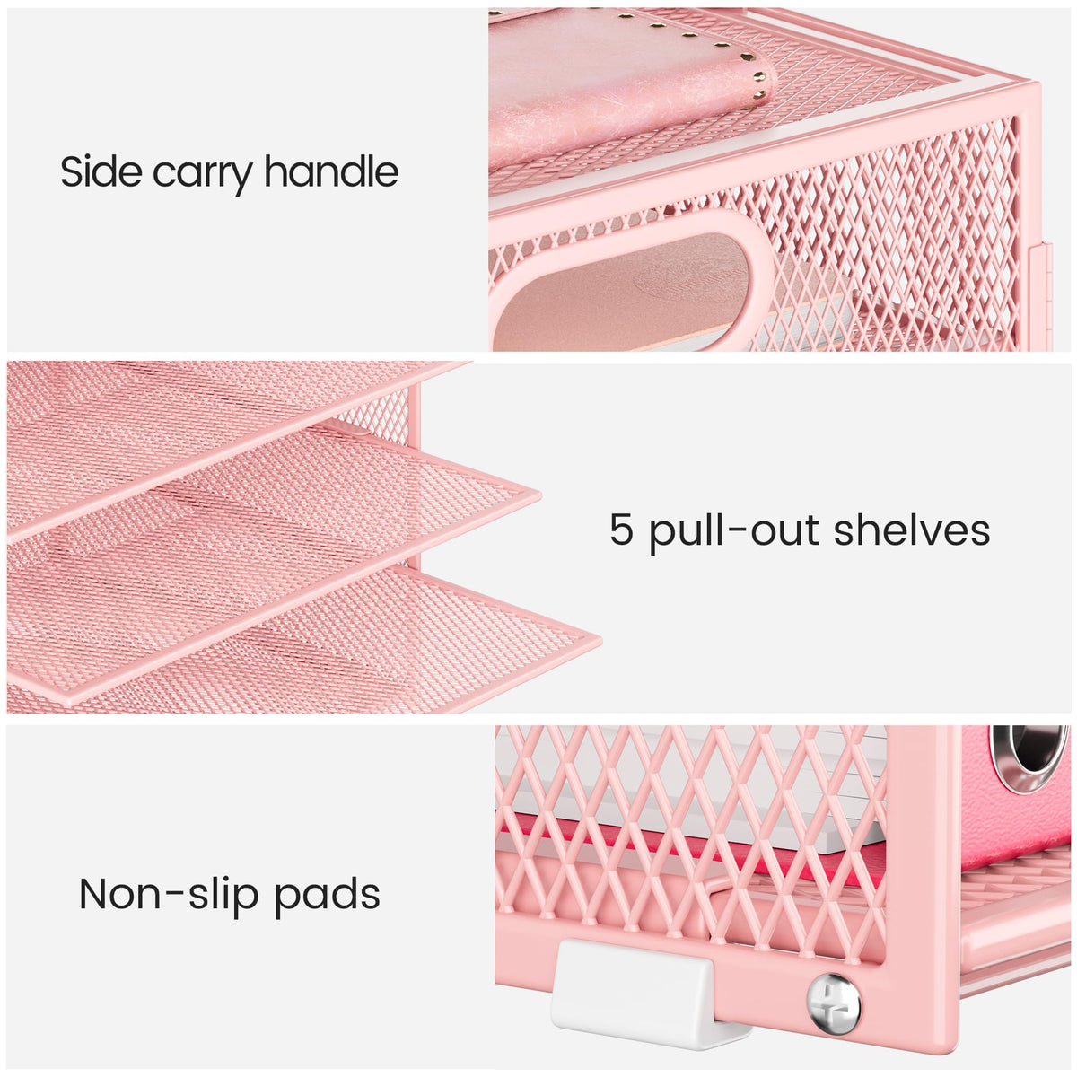 Lavatino 2 Pack 8-Tier Office Desk File Organizer, Letter Tray Paper Organizer with Handle