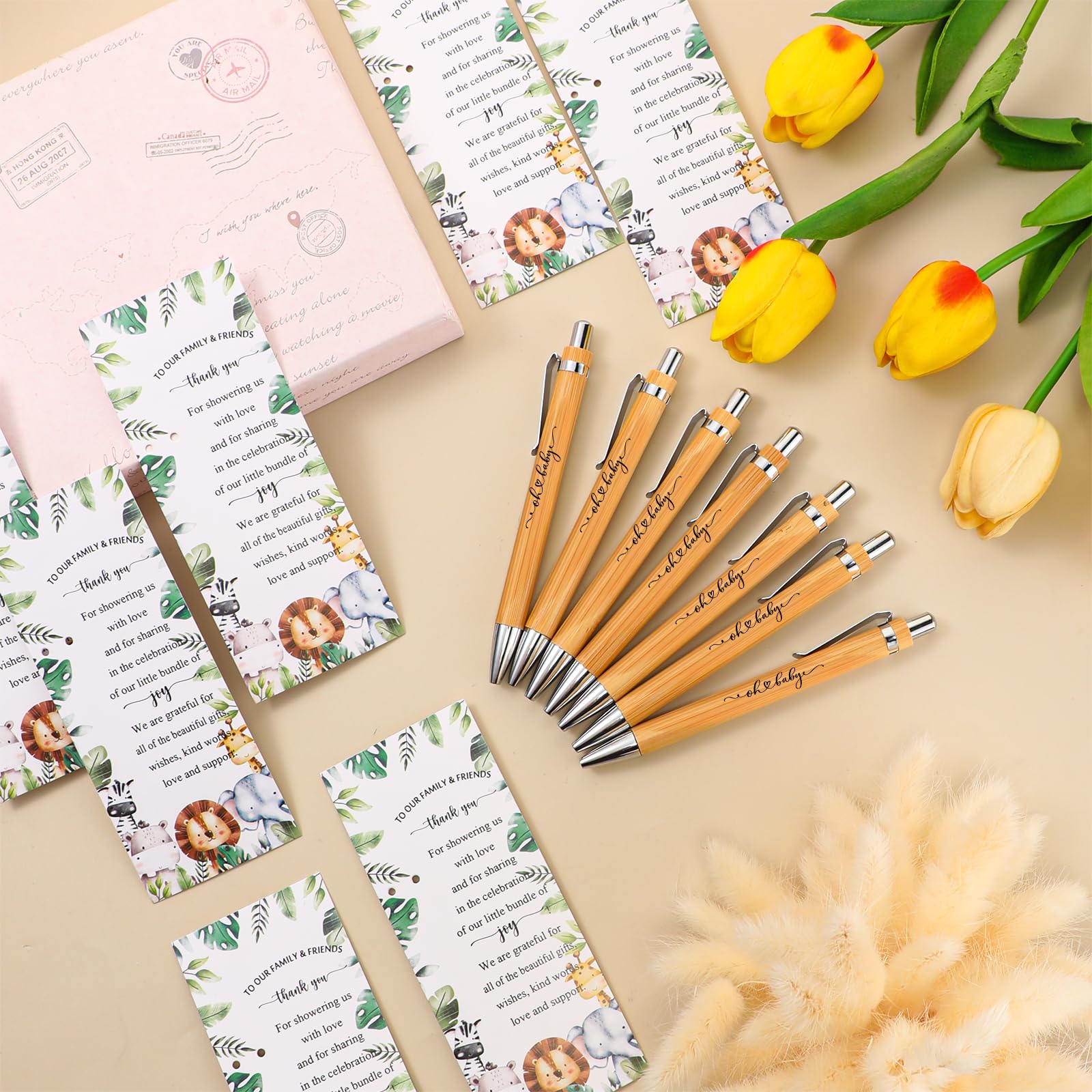 Zhanmai 75 Sets Safari Baby Shower Favors