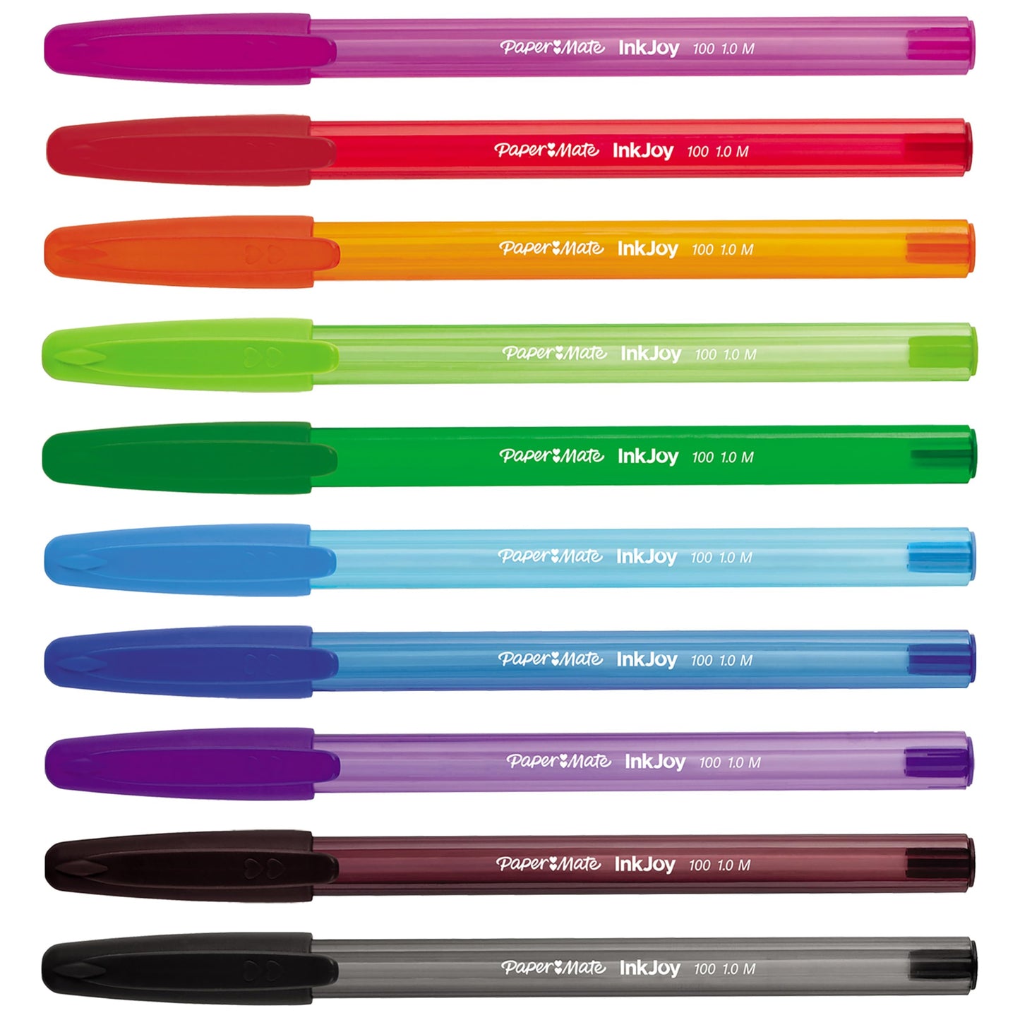 Paper Mate InkJoy 100ST Ballpoint Pens, Medium Point (1.0 mm), Assorted Fun Colours, 27 Count