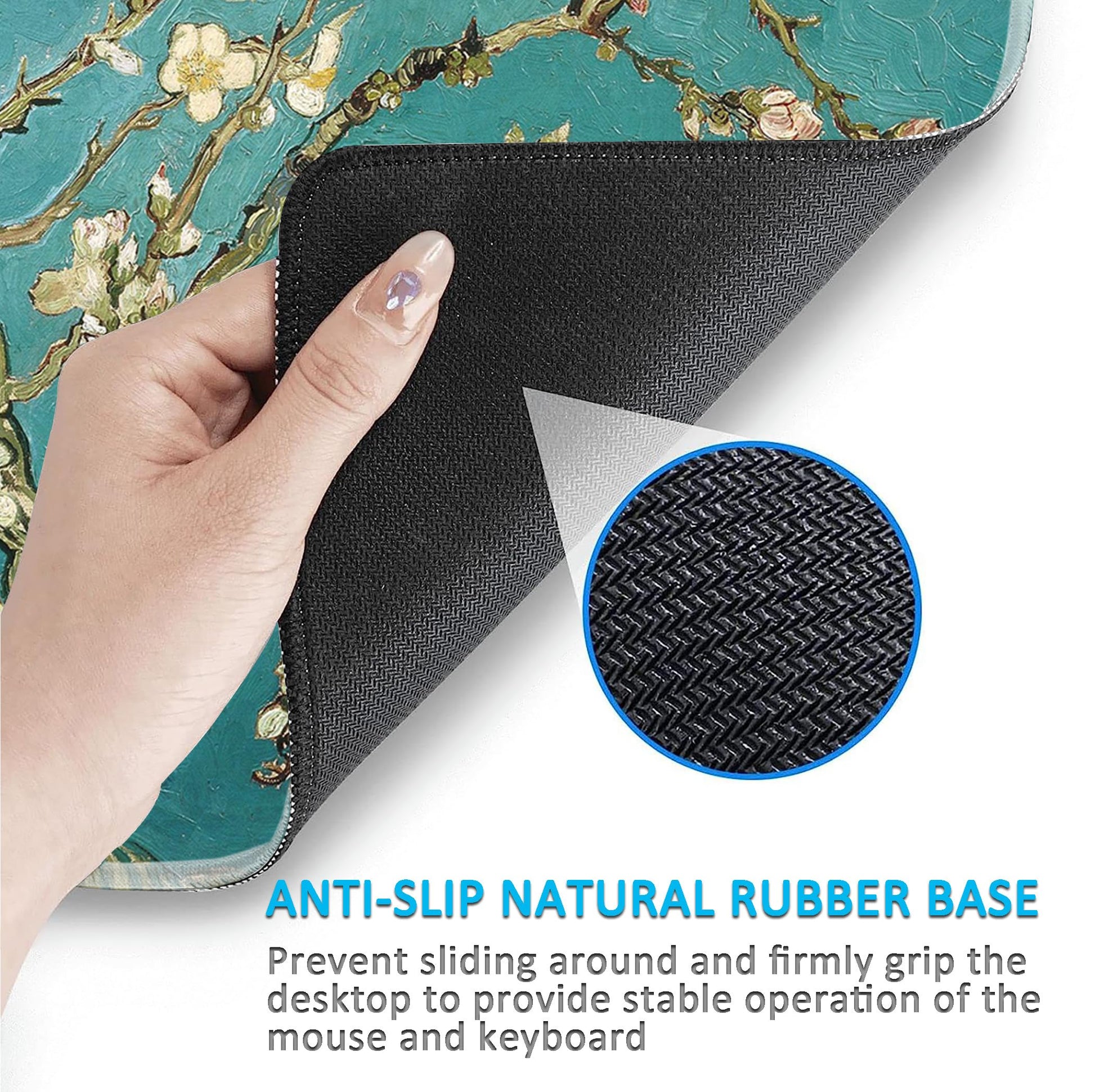 LL-COEUR XXL Landscape Gaming Mouse Pad Computer Keyboard Mat Office Desk Pad (Apricot, 27.5" x