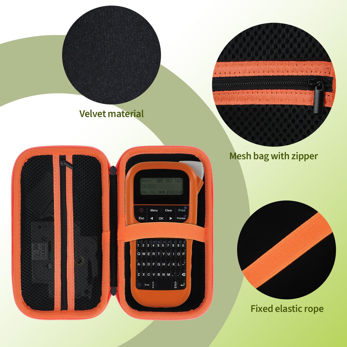 Peyyargo Case Compatible with Brother P-Touch PTH110 / PTH111 Pro / PTE110 Portable Monochrome