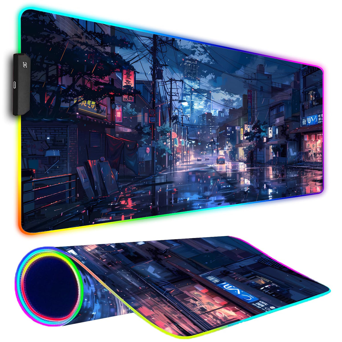 Armanza RGB Gaming Mouse Pad, Large Mousepad with Led Light, Gaming Accessories Keyboard Pad for