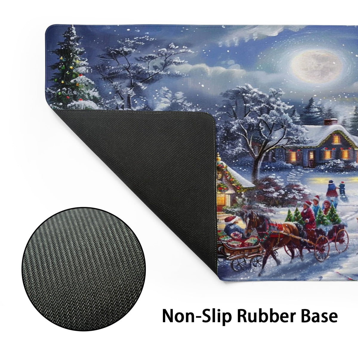 Christmas Gaming Mouse Pad XXL Xmas Tree Deer Snowflake Extended Winter Holiday Large Mat Mousepad