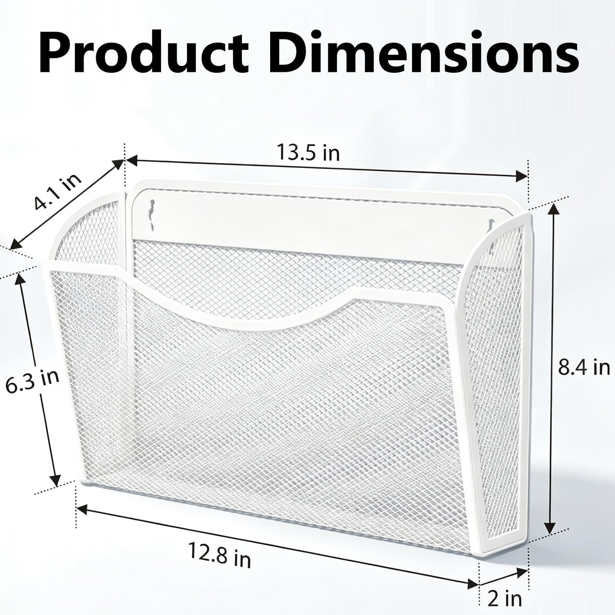 Gawerk Mesh Hanging Wall File Holders, Metal Vertical Wall Basket Mail Organizer for Office/Home
