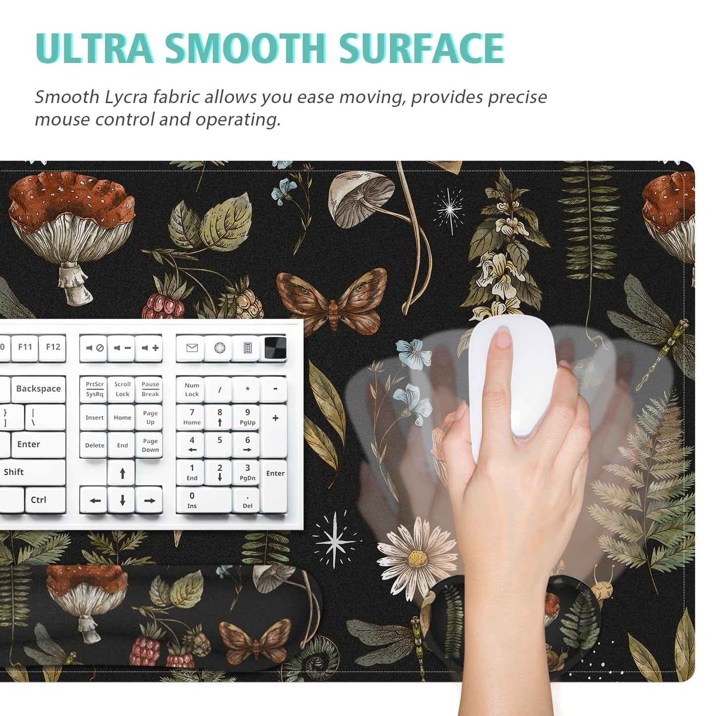 Mouse Pad Set Large Desk, Desk Matt for Desktop with Wrist Rest,Anti-Slip XXL Big Computer