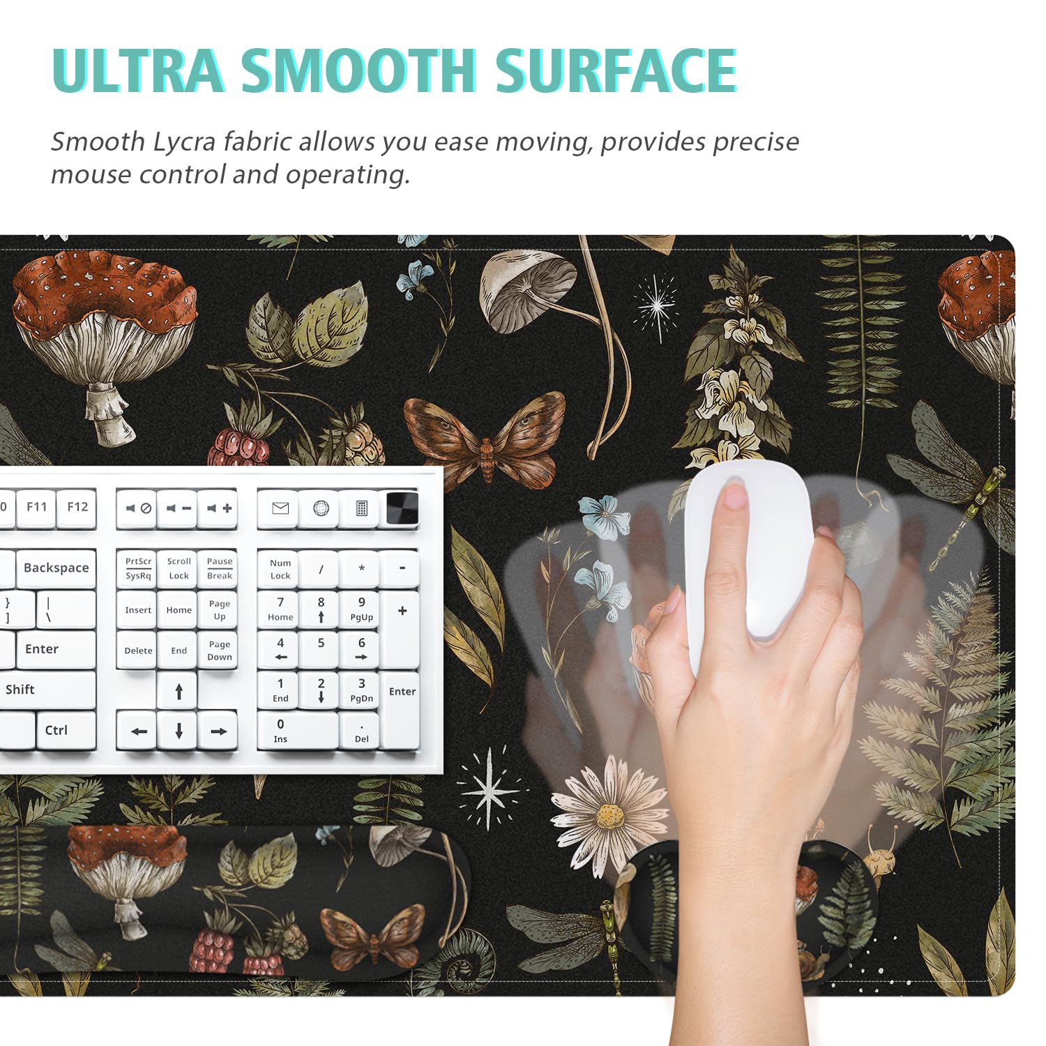 Mouse Pad Set Large Desk, Desk Matt for Desktop with Wrist Rest,Anti-Slip XXL Big Computer