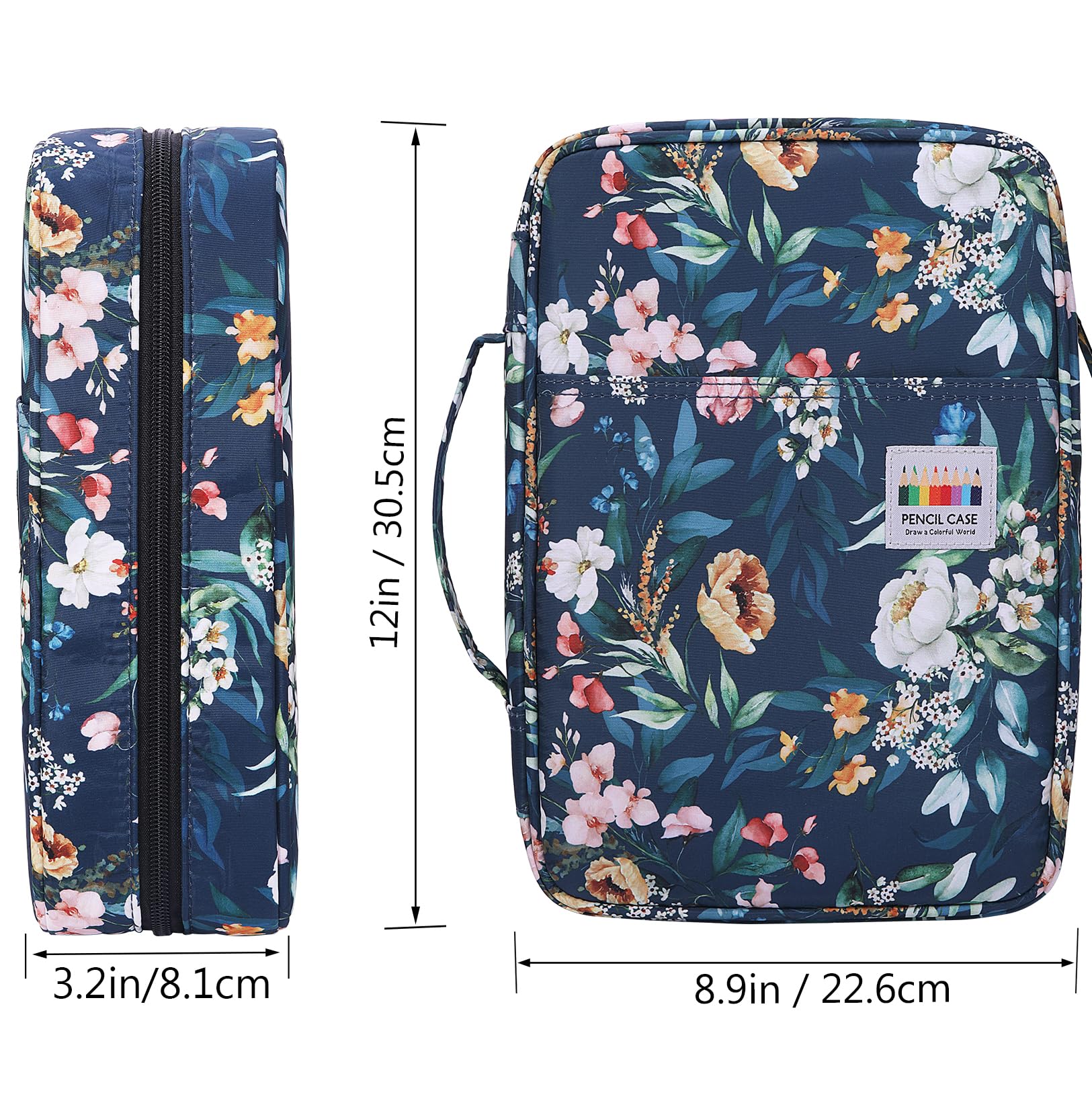 AYVANBER Colored Pencil Case 220 Slots Pen Holder,Waterproof Organizer Bag Portable Handy Painting