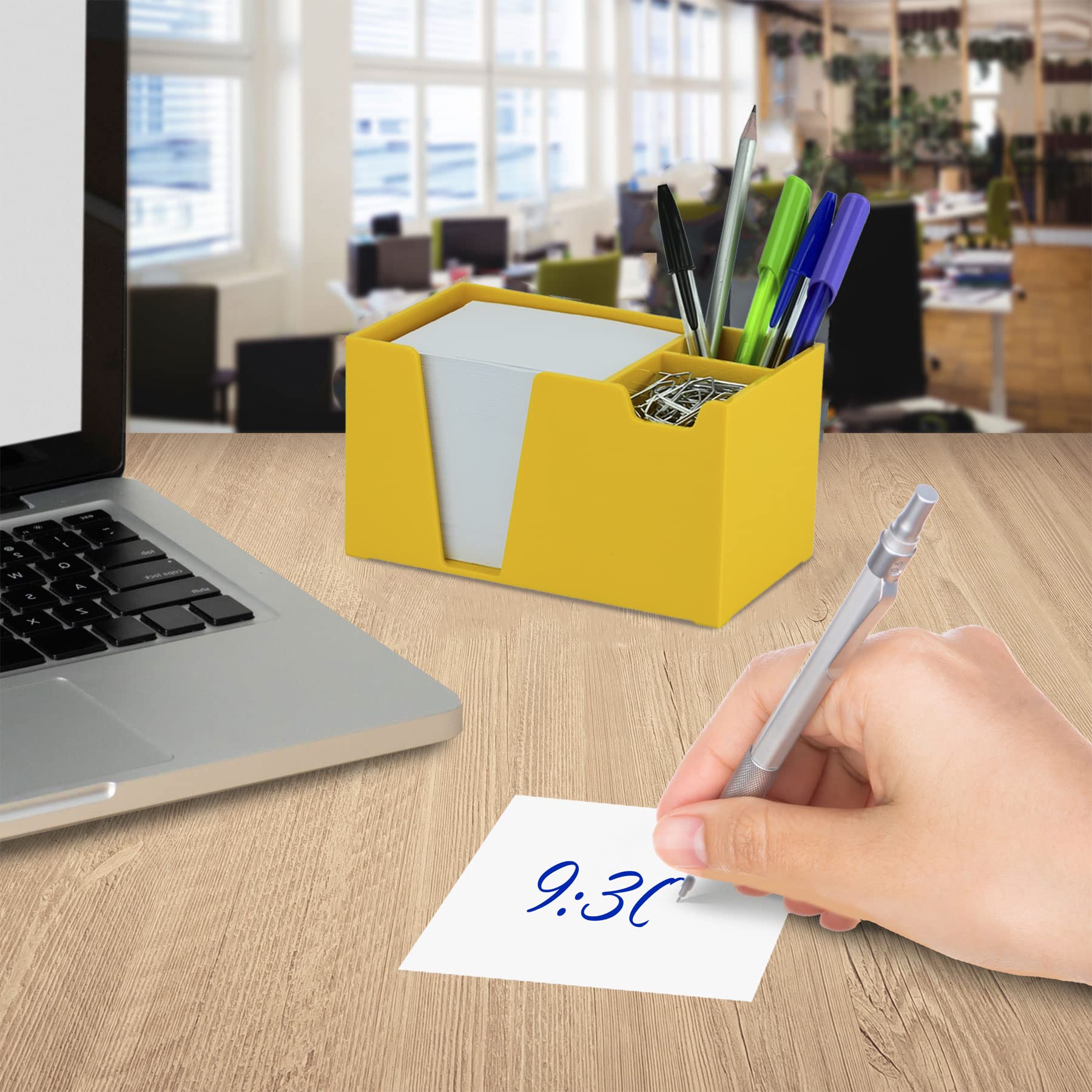 Acrimet Desktop Organizer Pencil, Pen, Paper, Clip, Caddy Holder (Plastic) (White Paper Included)