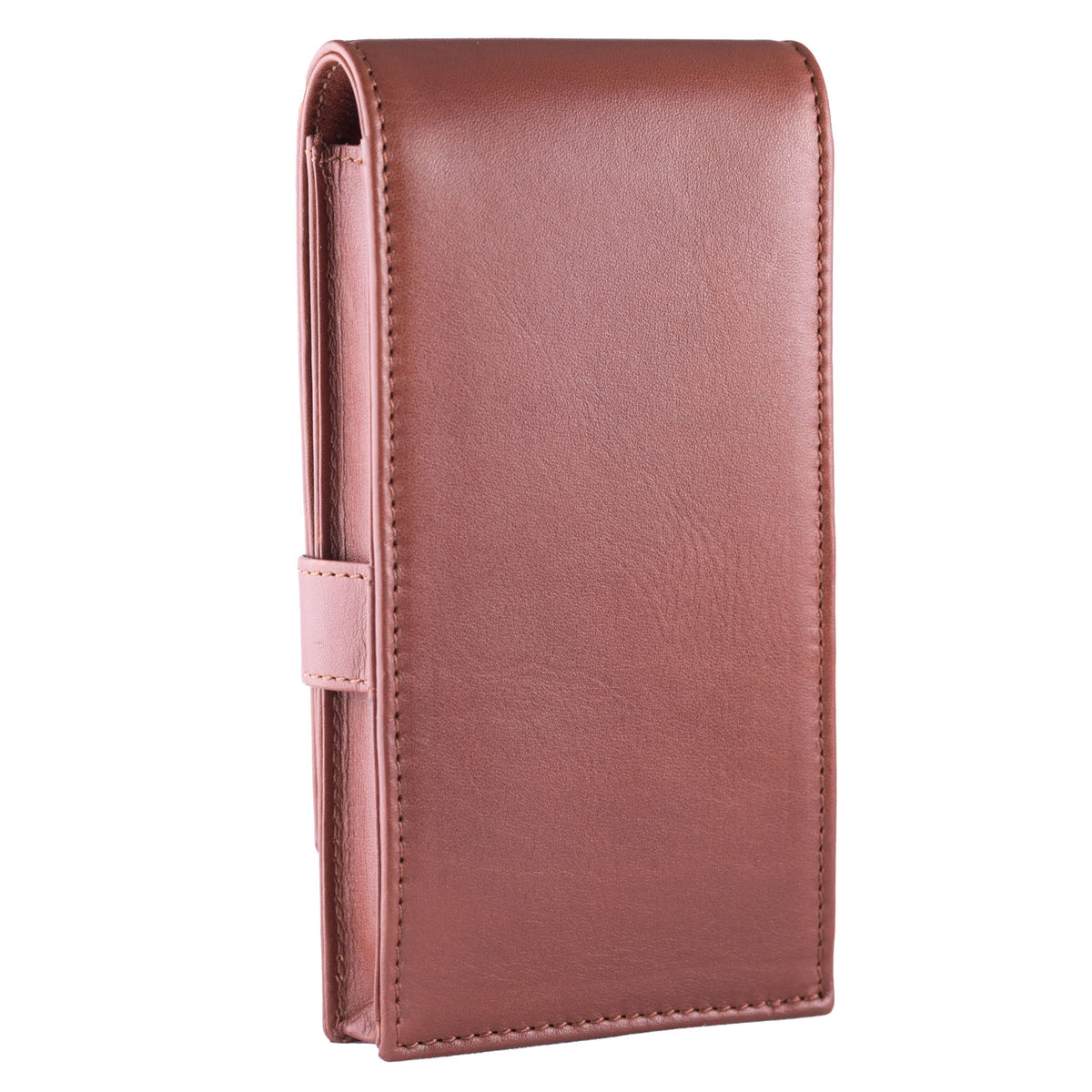 DiLoro Leather Quad Pen Case Pencil Pouch Holder for Four Fountain Ballpoint Rollerball Pens and