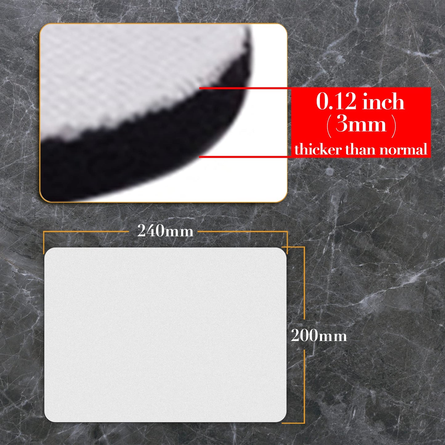 A-SUB Sublimation Mouse Pad Blank 3mm, 11 Pcs, 9.4x7.9x0.12 Inches