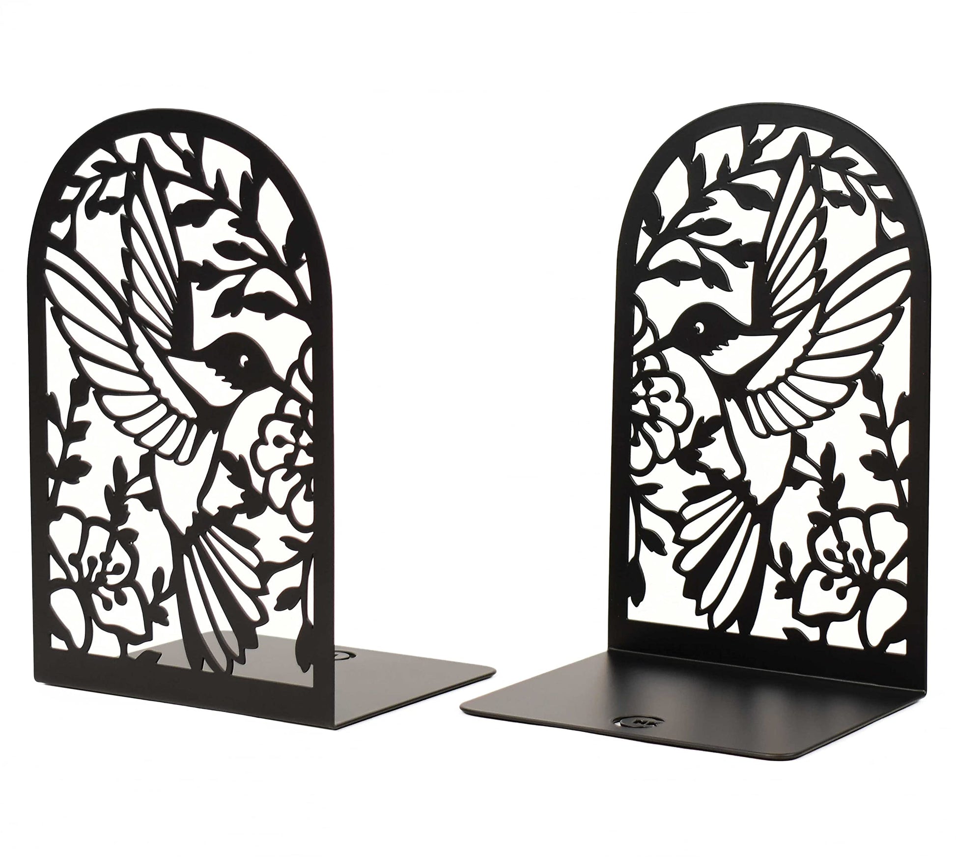 CNK Premium BookEnds - Heavy Duty Metal Book Stoppers for Home Office, Decorative Book Shelf