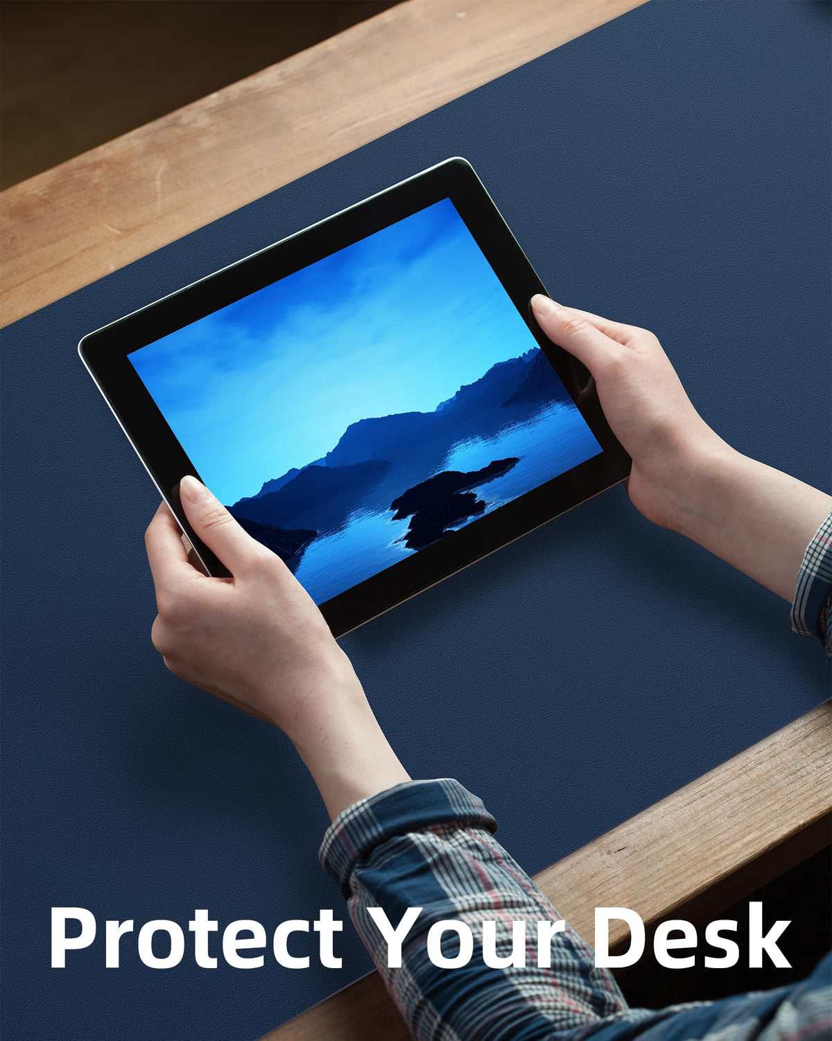 Large Desk Mat,55" x 17"Leather Desk Pad Protector,Large Mouse Pad,Office Desk Mat, Non-Slip PU