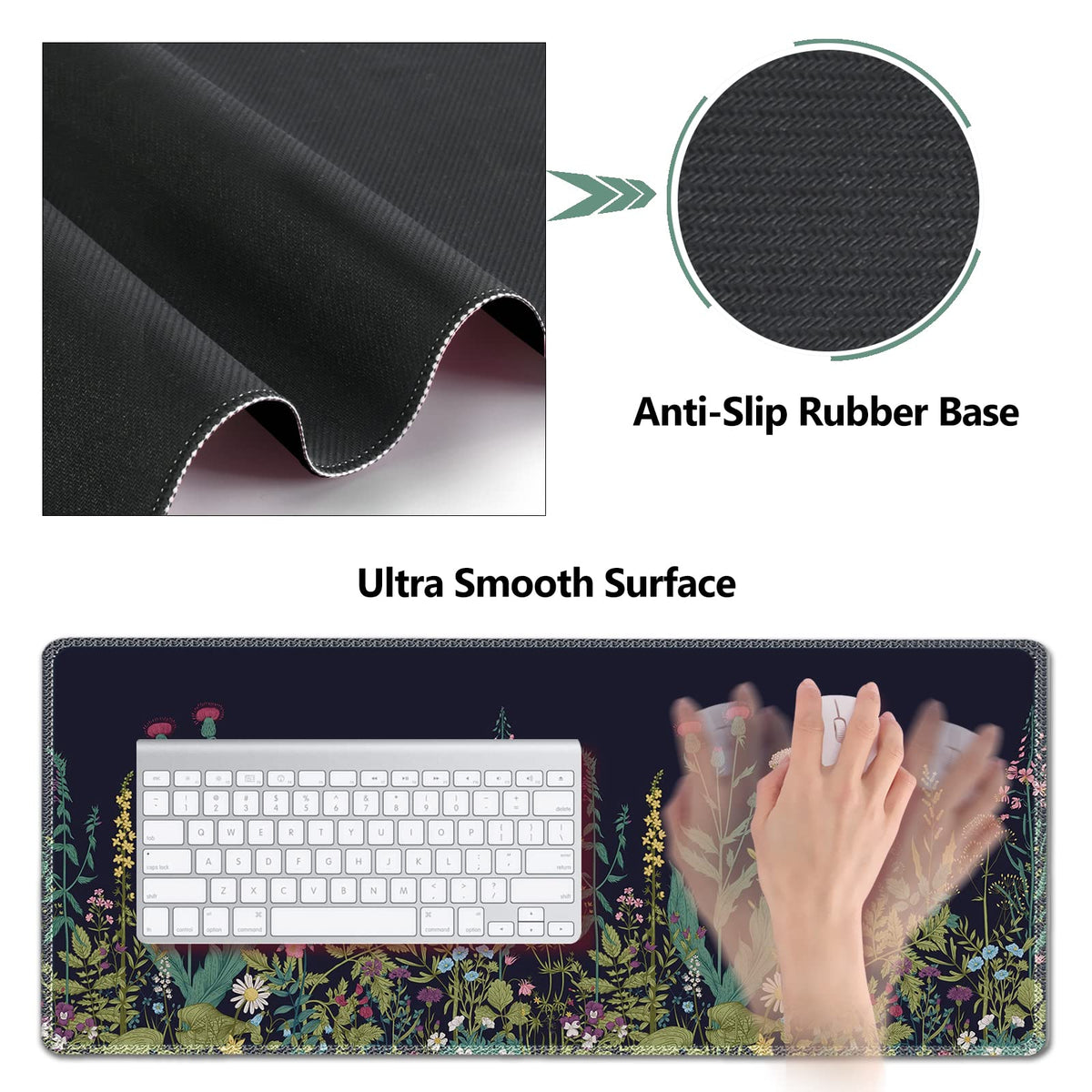 AIMSA Large Gaming Mouse Pad Set, Keyboard Wrist Rest Support + Extended Mouse Pad + Mouse Wrist