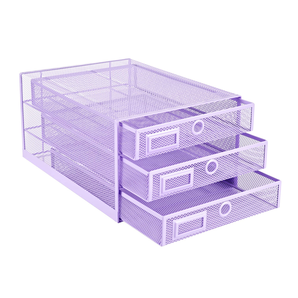 Annova Desk Organizer Wire Mesh 3 Tier Sliding Drawers Paper Sorter/Multifunctional/Premium Solid