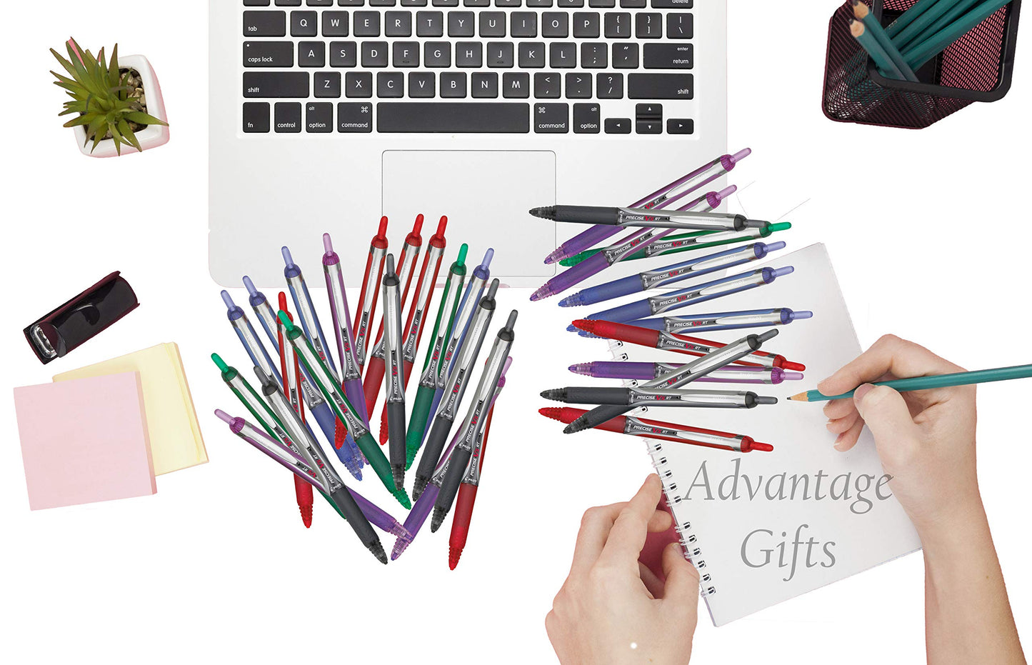 Precise V5 RT Retractable Rollerball Pens, 0.5mm Extra, Blue & Black, 3-PK