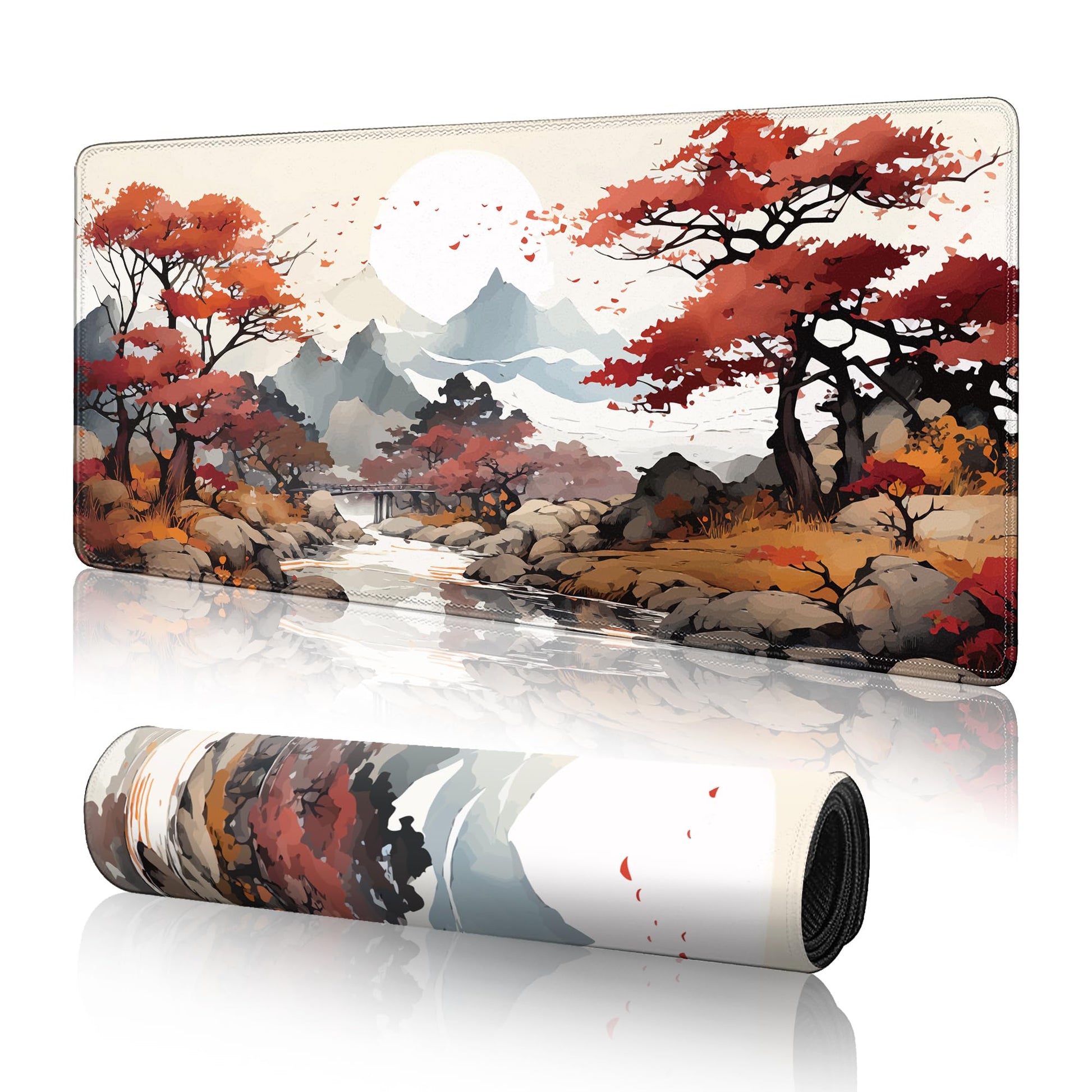 Cherry Blossom XL Mouse Pad,Large Mouse Pad Gaming 31.5 x 11.8 in Mouse Mat Desk Pad,Extended