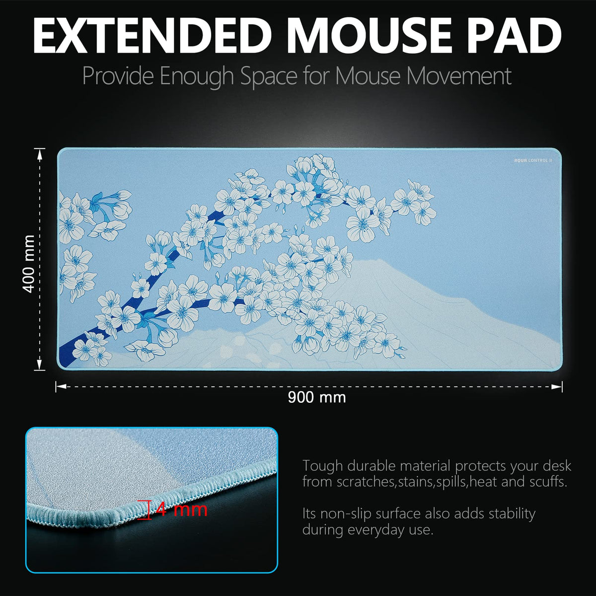 X-Raypad Aqua Control 2 Gaming Mouse Pad, Ultra-High Precision Mouse Pad with Perfect Speed and