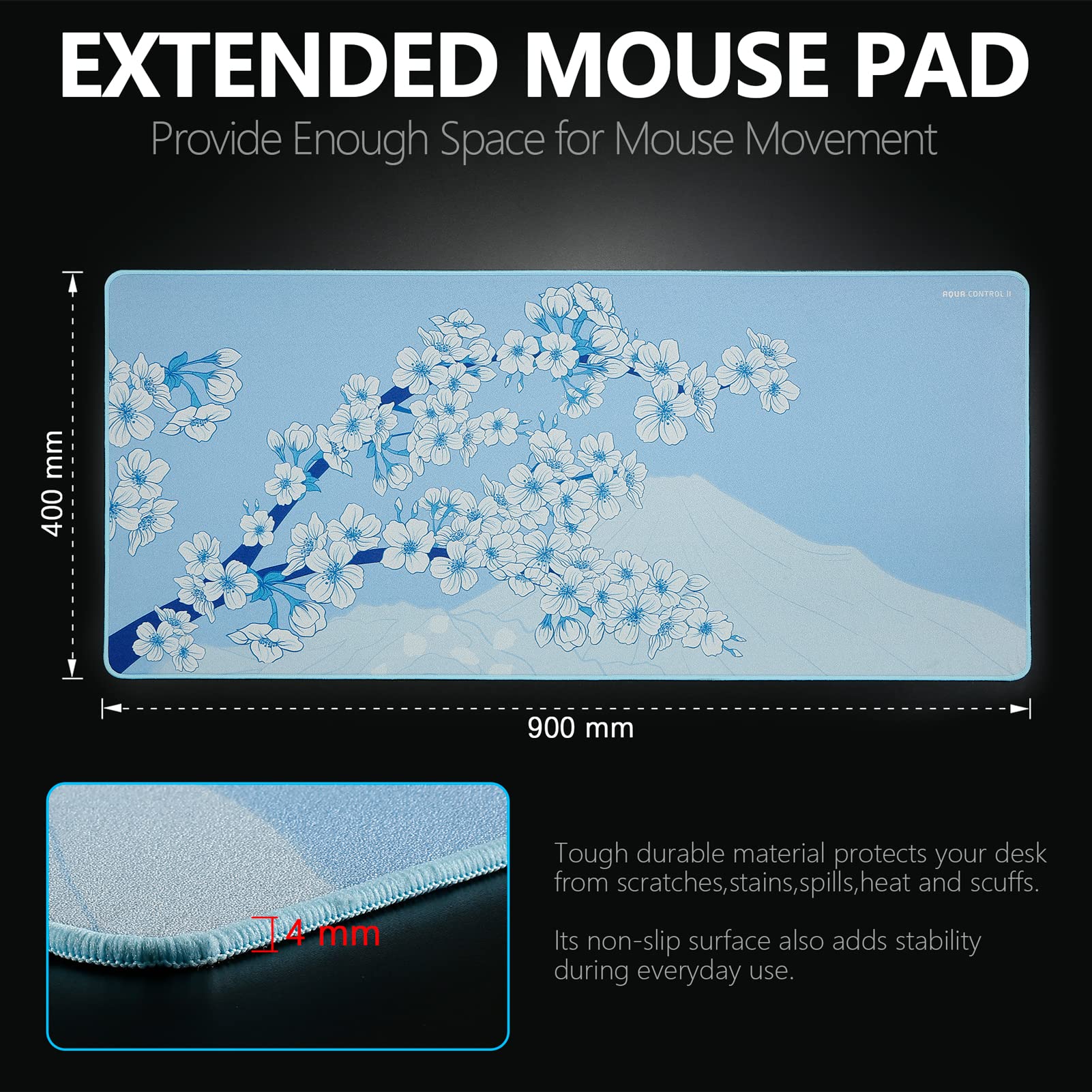 X-Raypad Aqua Control 2 Gaming Mouse Pad, Ultra-High Precision Mouse Pad with Perfect Speed and