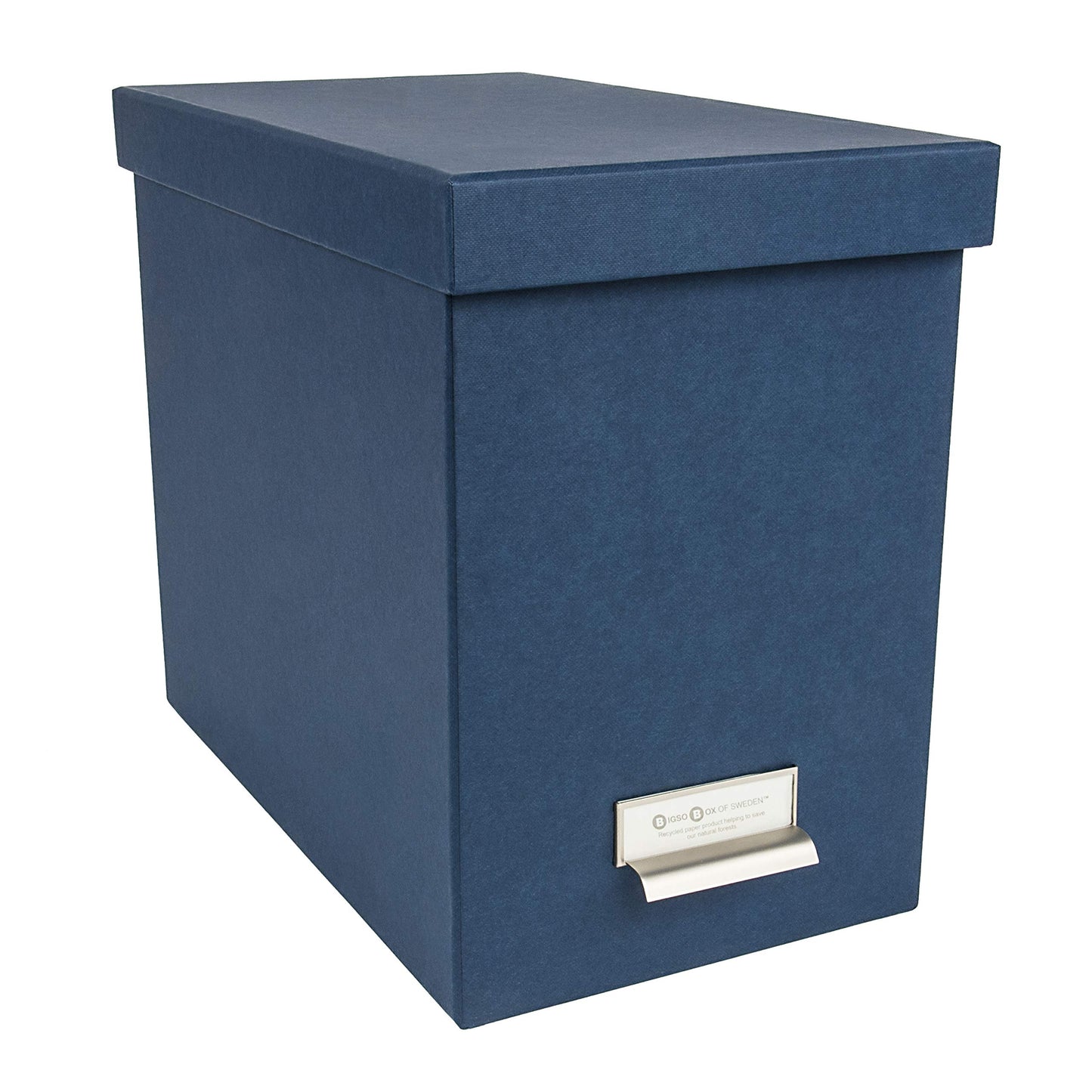 Bigso John Fiberboard Label Frame Desktop File Storage Box - Document Organizer for Important