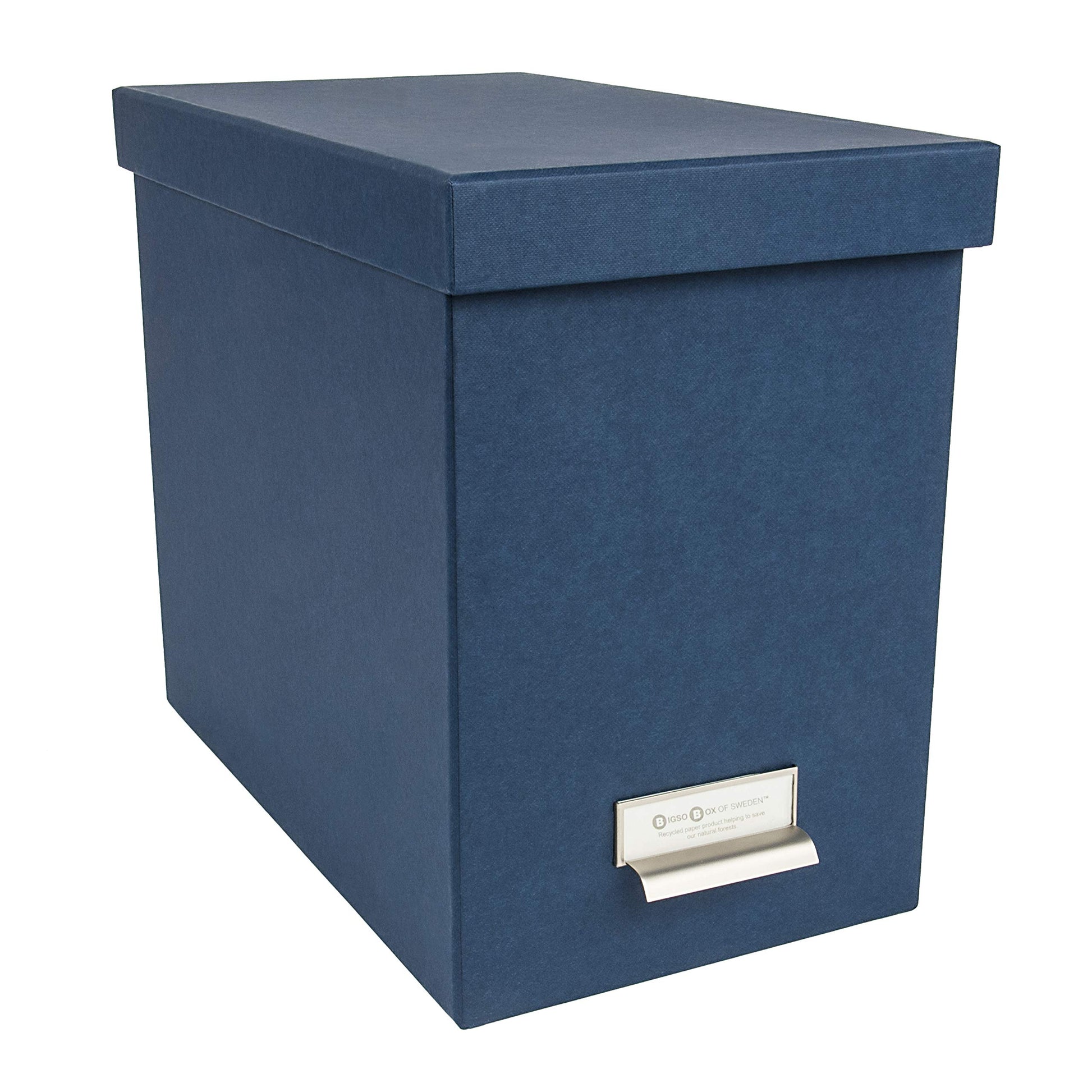 Bigso John Fiberboard Label Frame Desktop File Storage Box - Document Organizer for Important