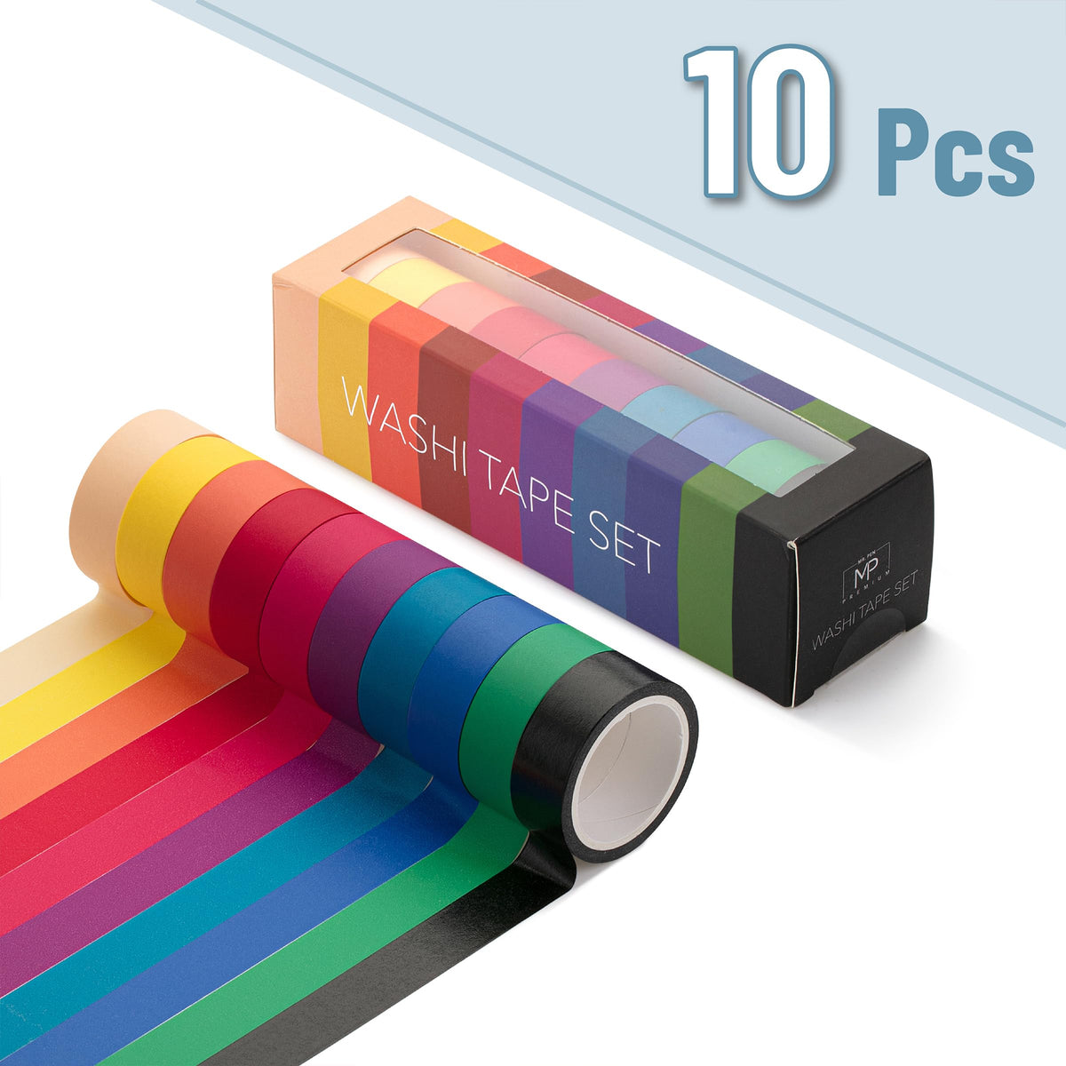 Mr. Pen- Washi Tape Set, 10 Rolls, 5.5 Yards/Roll, Washi Tape for Scrapbook