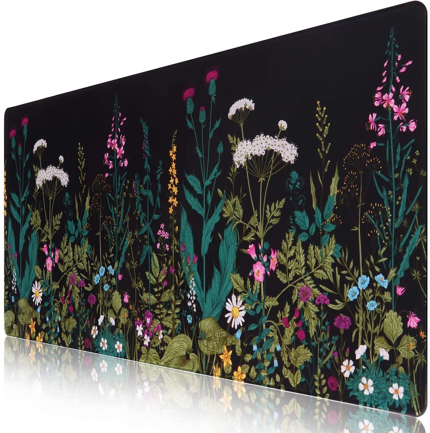 iCasso Desk Mat, Large Desk Mouse Pad for Desk,Home Office - Green Weeds