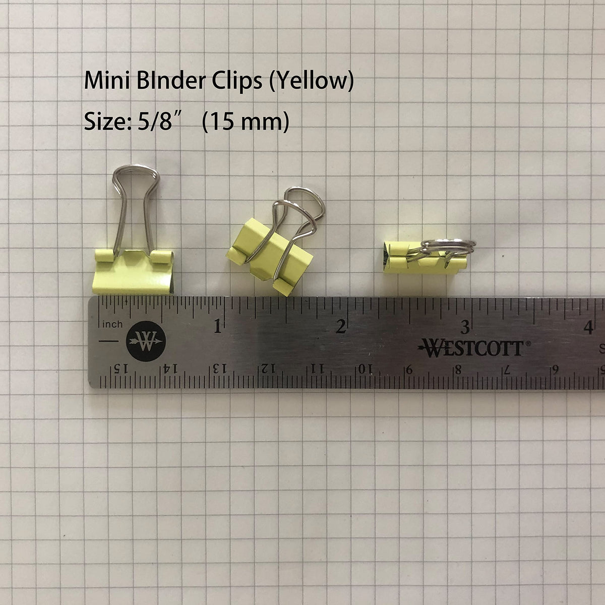 Mini Binder Clips, 5/8" / 0.6 inches / 15 mm a Little Bit Scratch Paper Clips 40 PCS (40 PCS