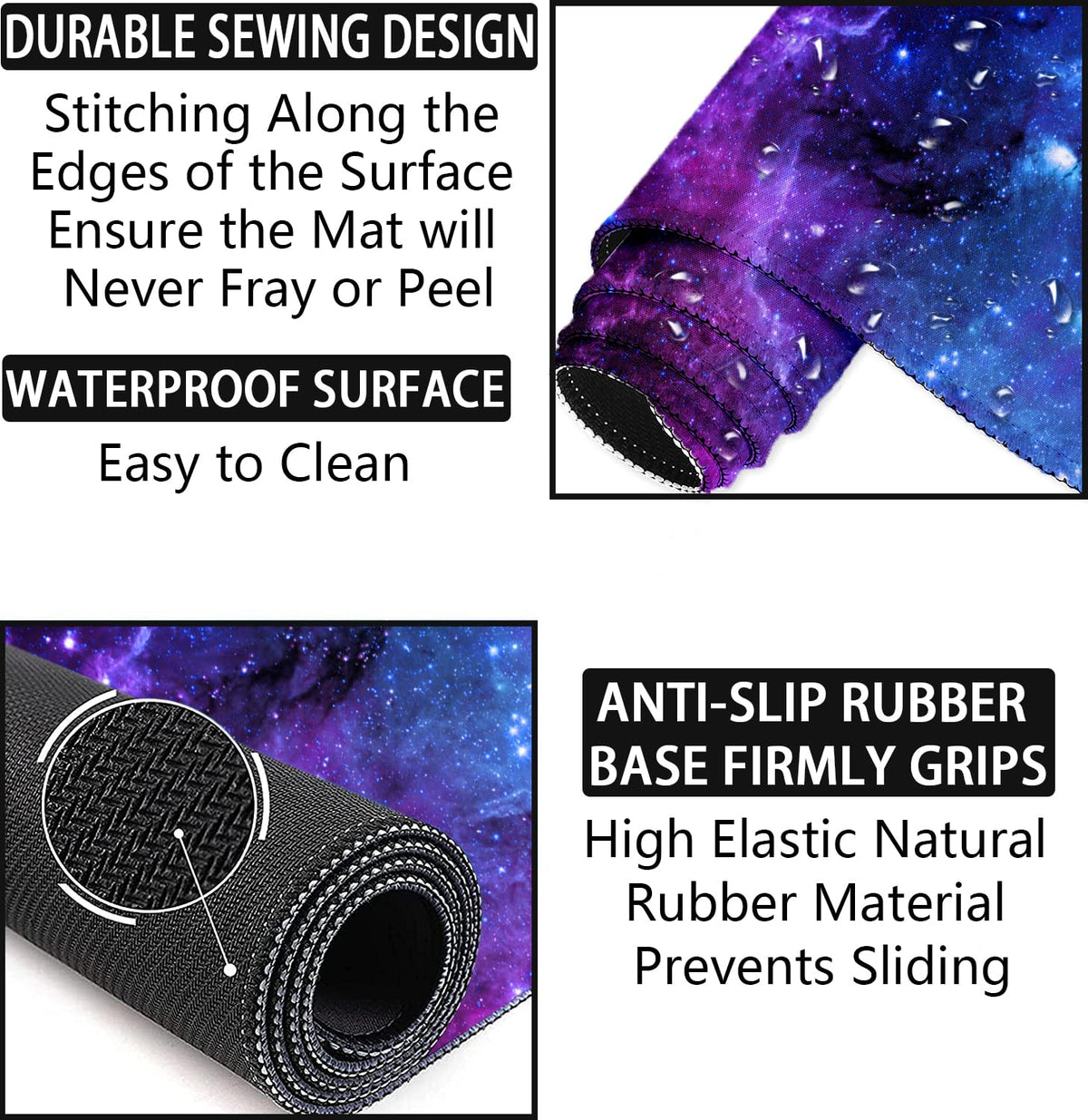 Large Desk Mat, Mouse Pad with Wrist Support, Keyboard Wrist Rest Set