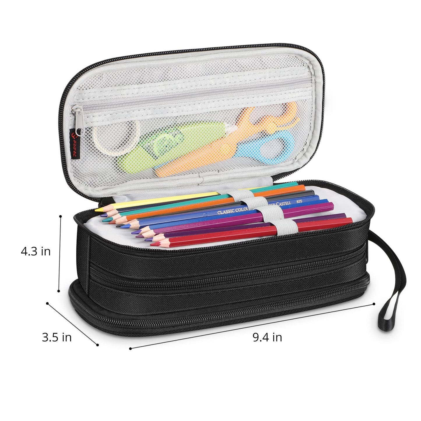 FINPAC Pencil Case, Large Capacity Pencil Box Pen Pouch