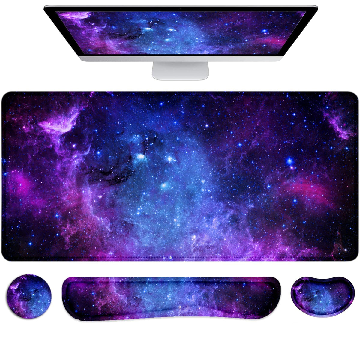 Lateefah Mouse Pad with Wrist Rest, Desk Mat + Keyboard Wrist Rest Set, Desk Pad for Keyboard and